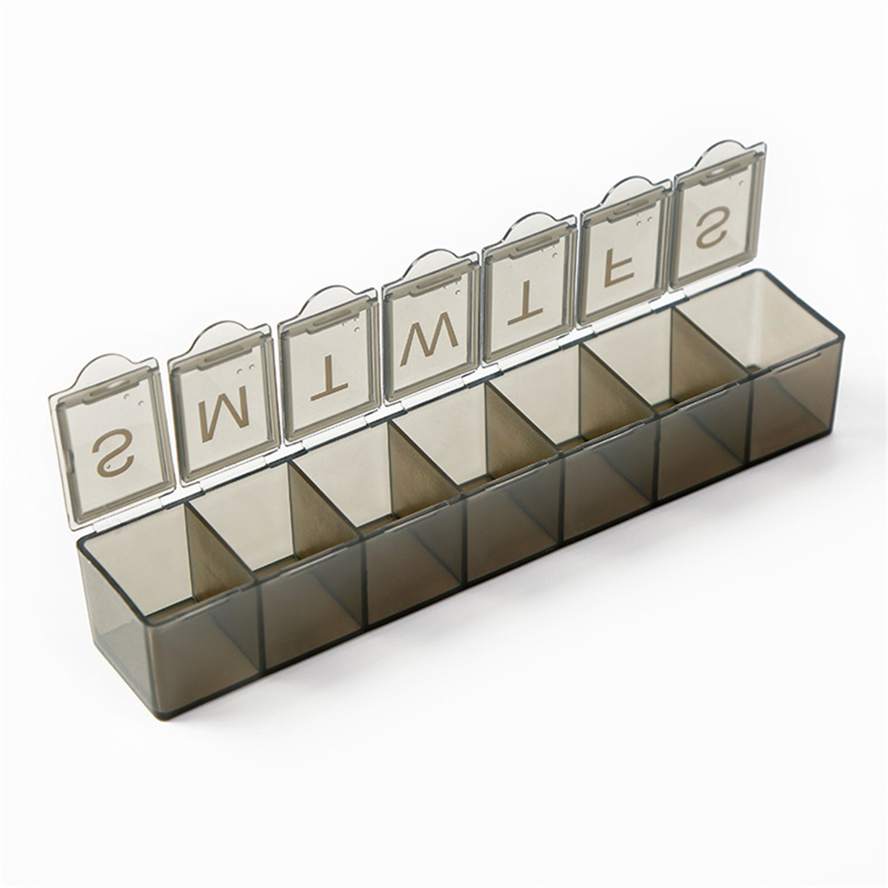 Moq25 Pp Material Braille Transparent 7 Day Pill Box 8