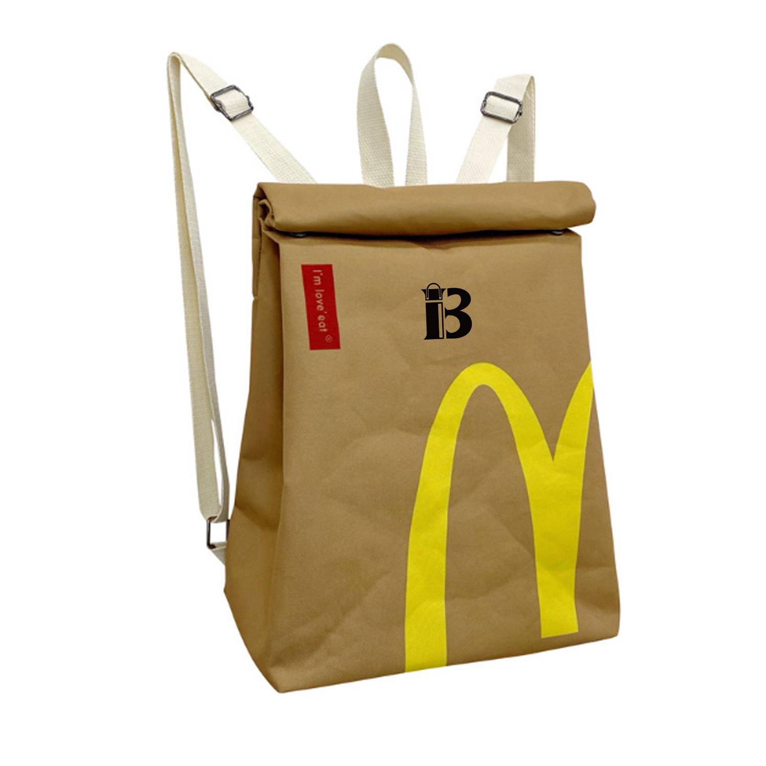 Cartoon French Fries Print for Women Stylish Schoolbag 2