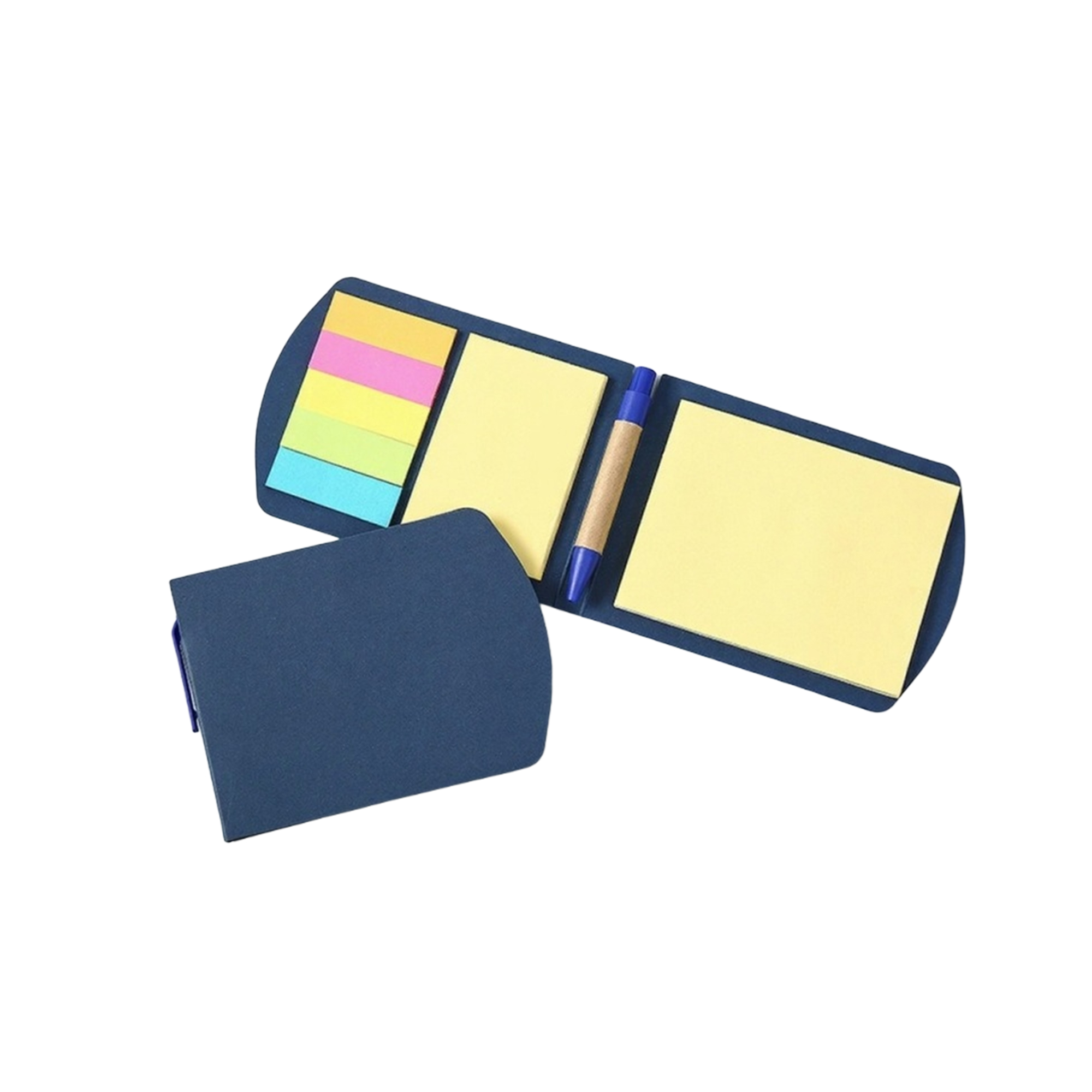 Kraft Cover Sticky Note And Memo Set With Ballpoint Pen 4.7" X 3.5" 1
