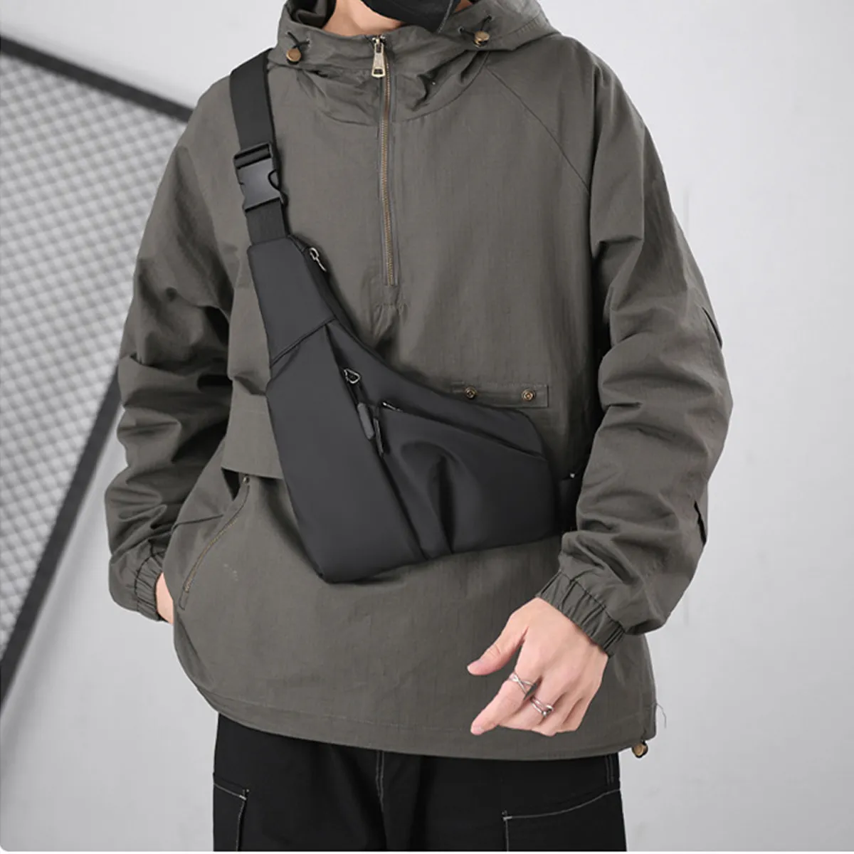 Lightweight Sling Crossbody Chest Bag Men Shoulder Backpack 9