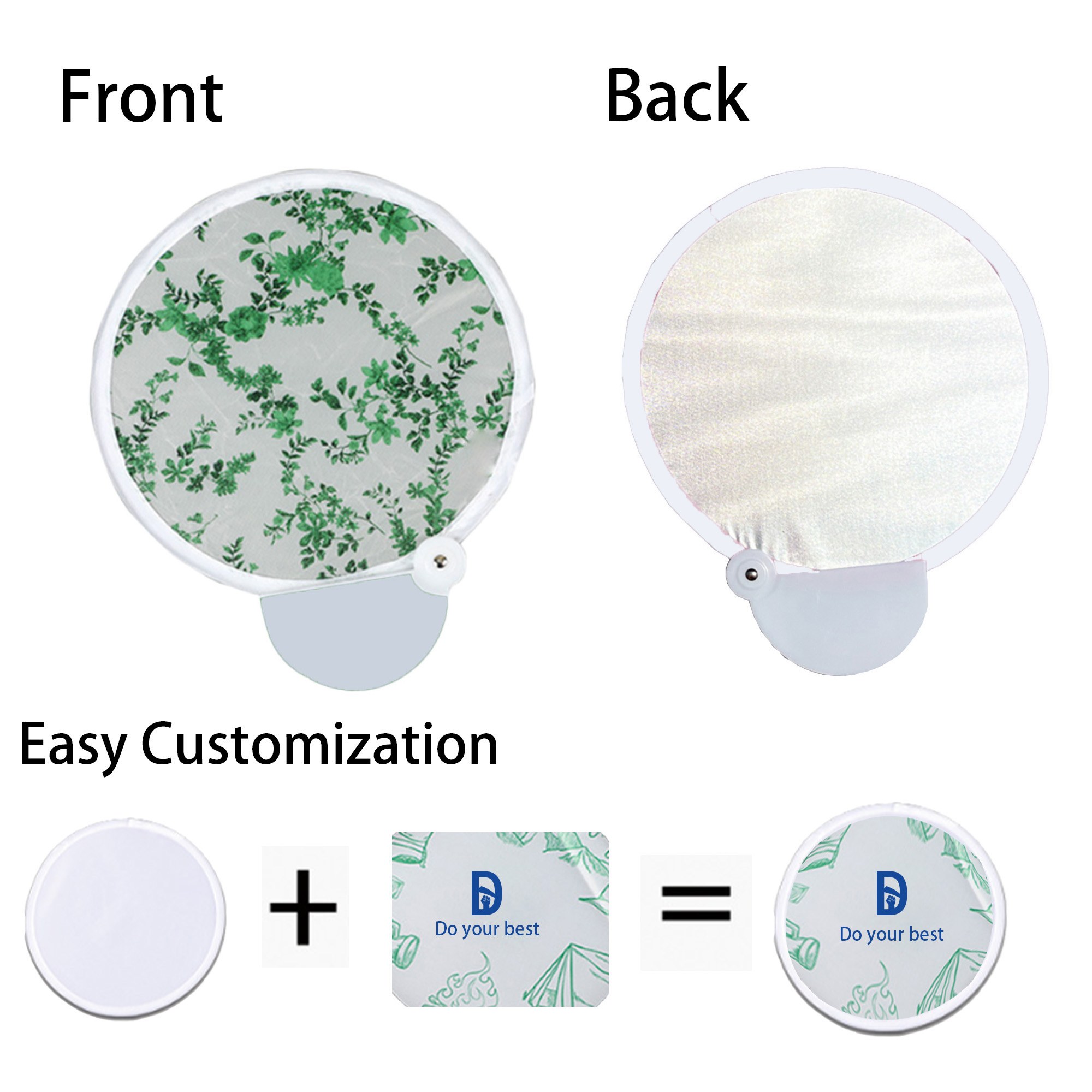 Foldable Circular Fabric Fan 2