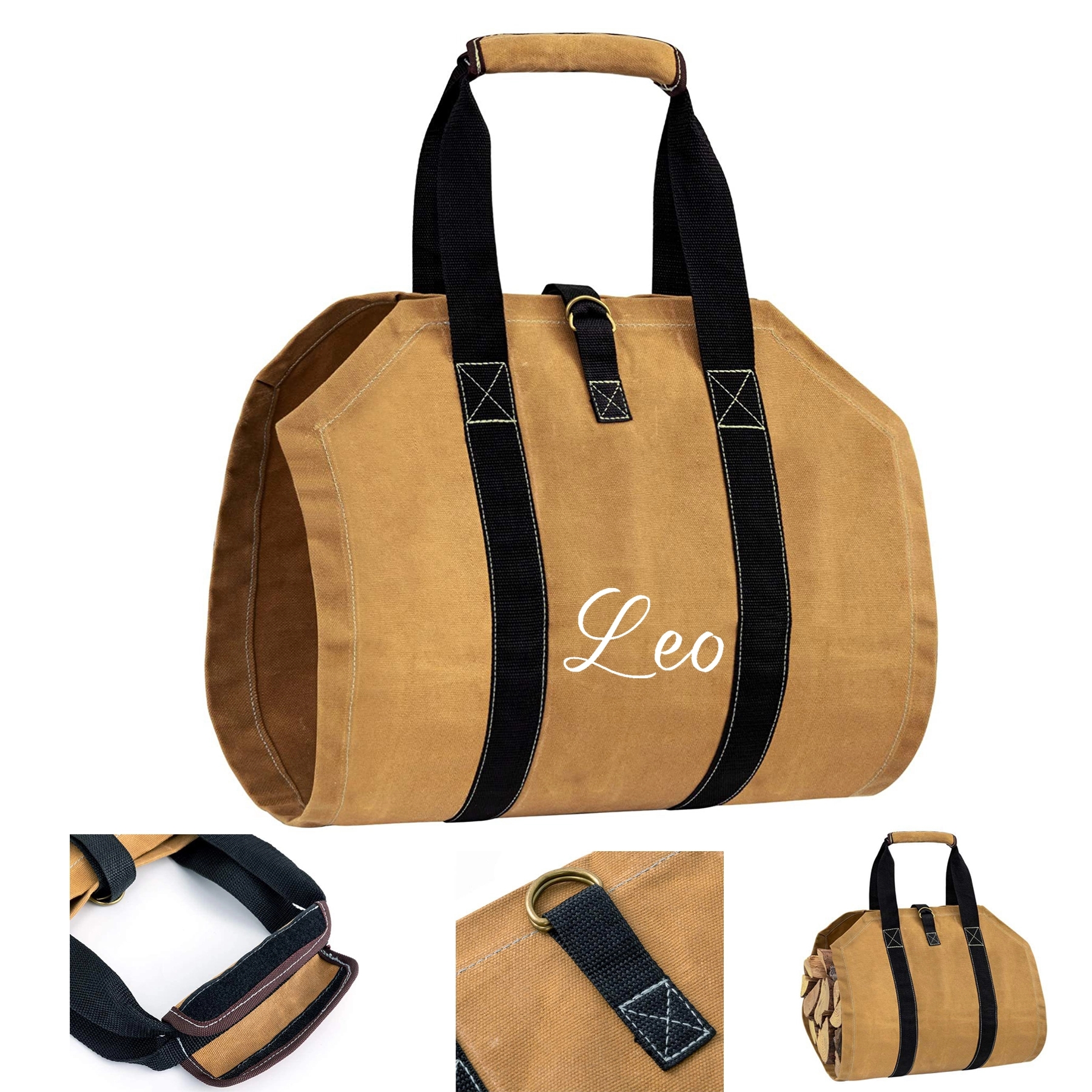 Fireplace Carrier Log Tote Bag 1