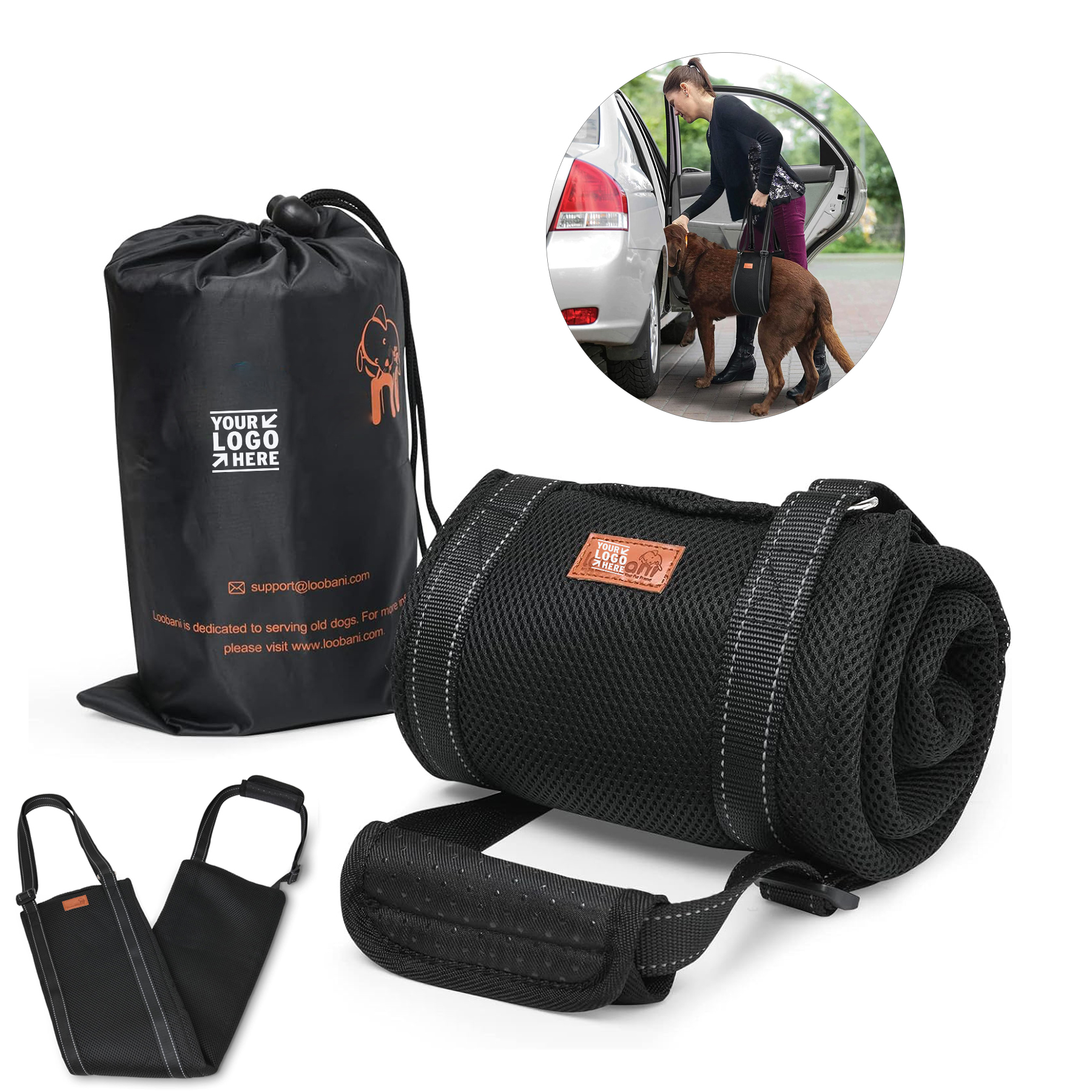 Portable Large Dog Hind Leg Support Sling Lift Harness Canine Aid Ligament Rehabilitation 2