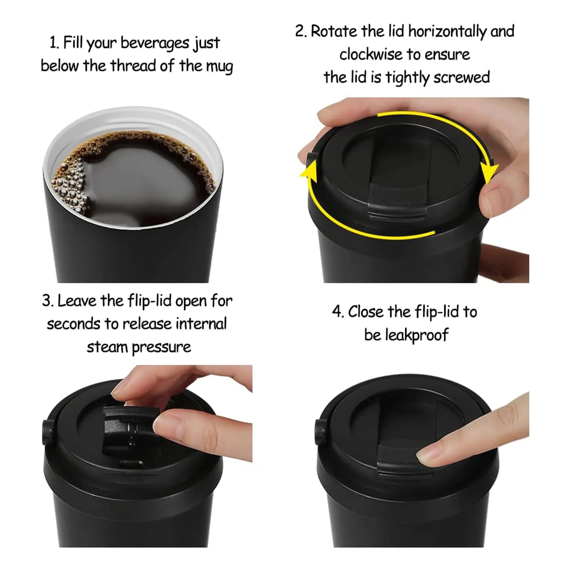 Insulated Double Wall Vacuum Travel Mug with Handle - 25 oz 14