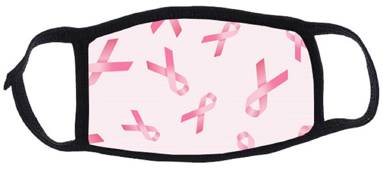 Breast Cancer Awareness Full Color Cotton Face Masks 2