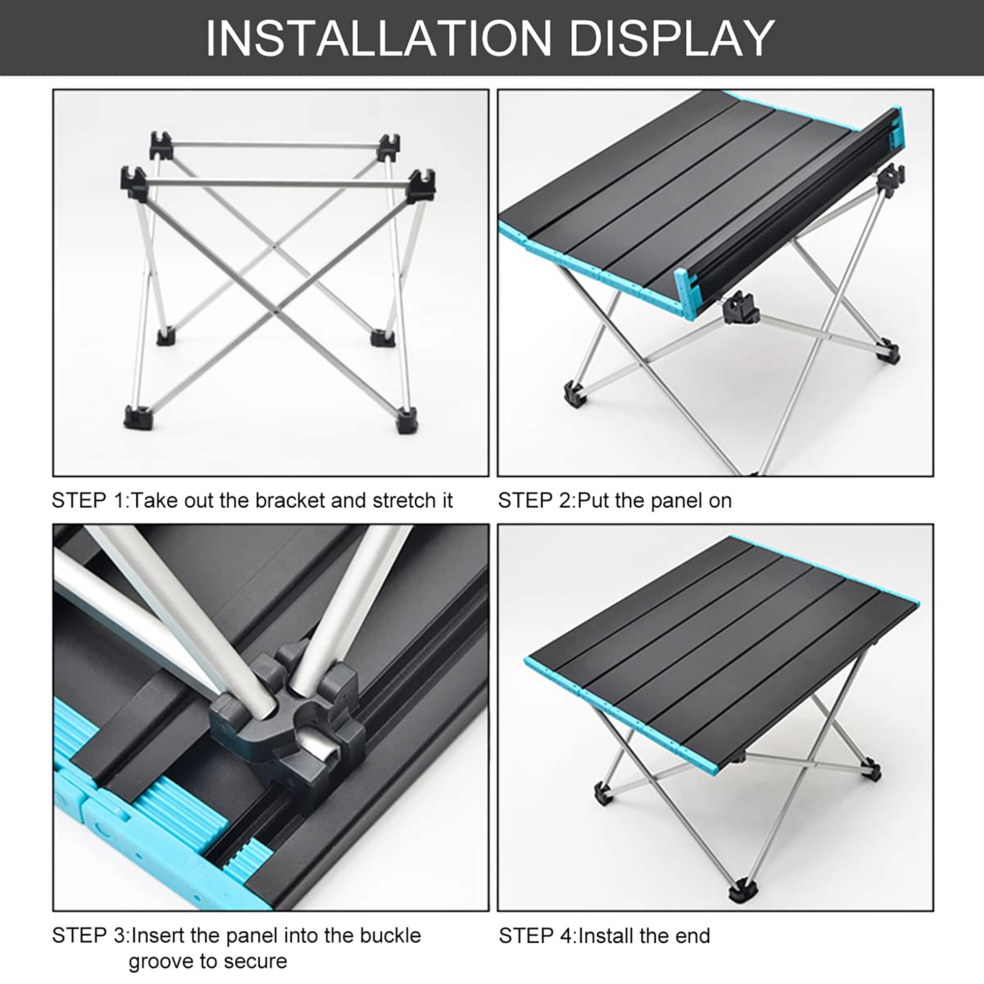 Outdoor Portable Aluminum Folding Picnic Table 8