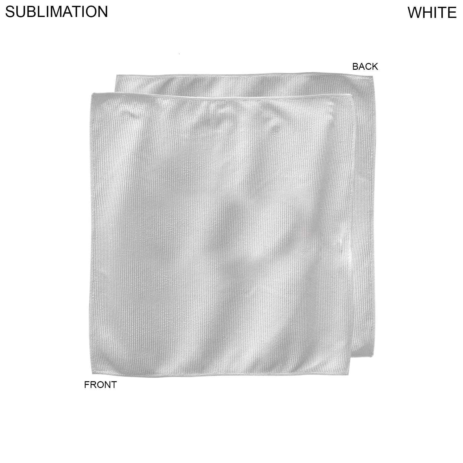 White Microfiber Dri-Lite Terry Rally, Sweat, Skate Towel, 15x15, Blank Only 2