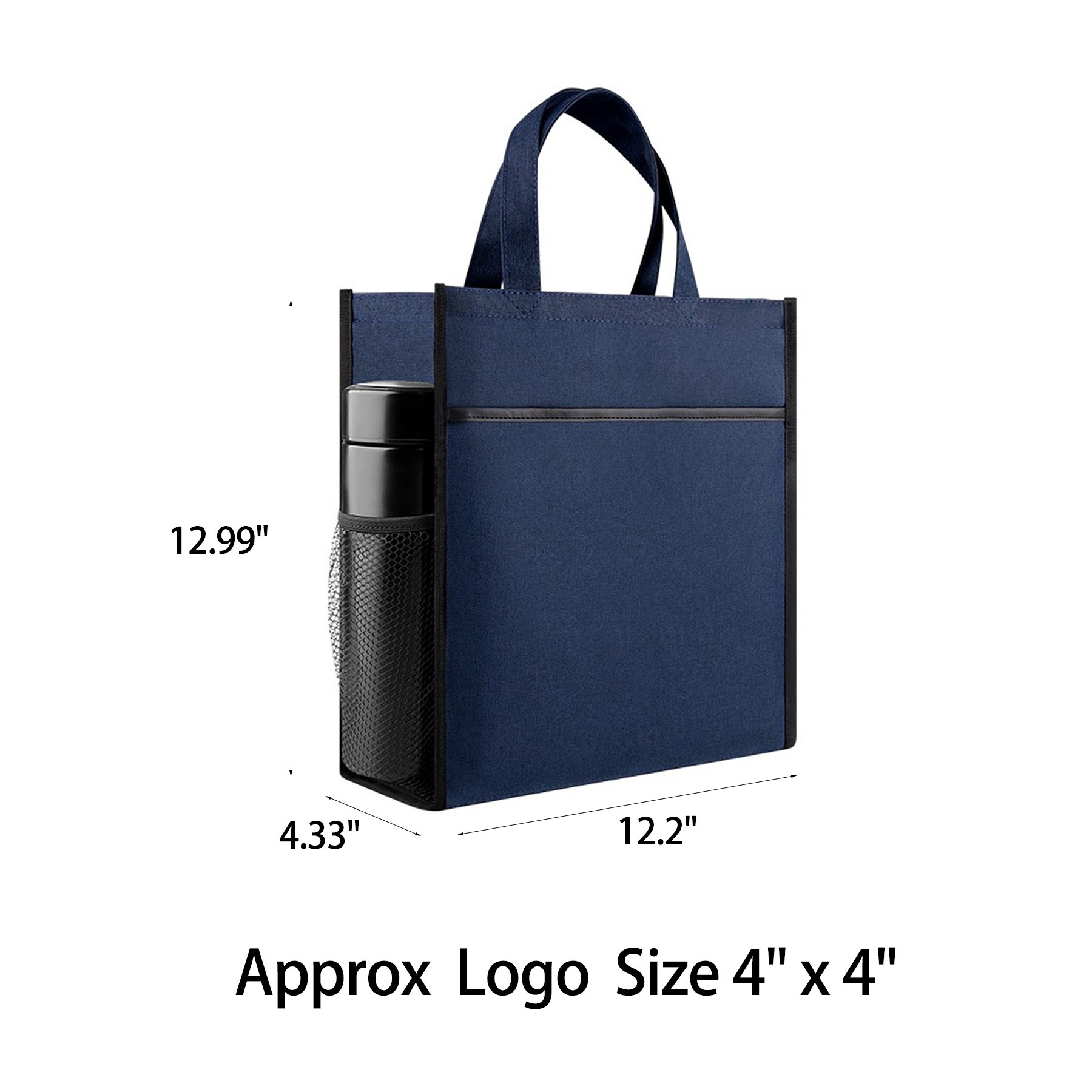 Canvas Tote Business Document Tote Bag, custom tote bag with logo imprint 2