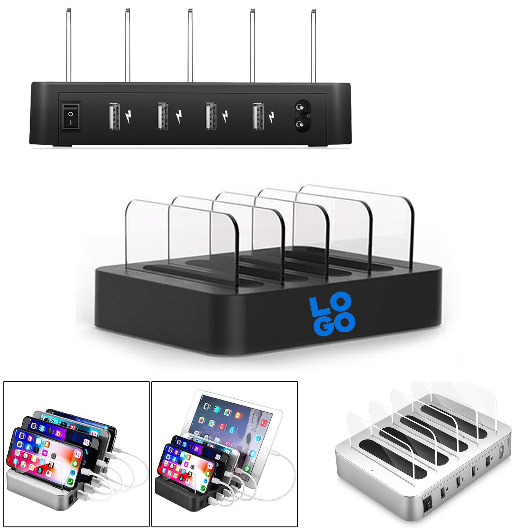 4 Port USB Charging Station 3