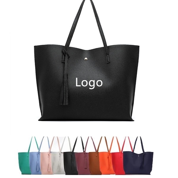 Leather Tote Bag, custom tote bag with logo imprint 3