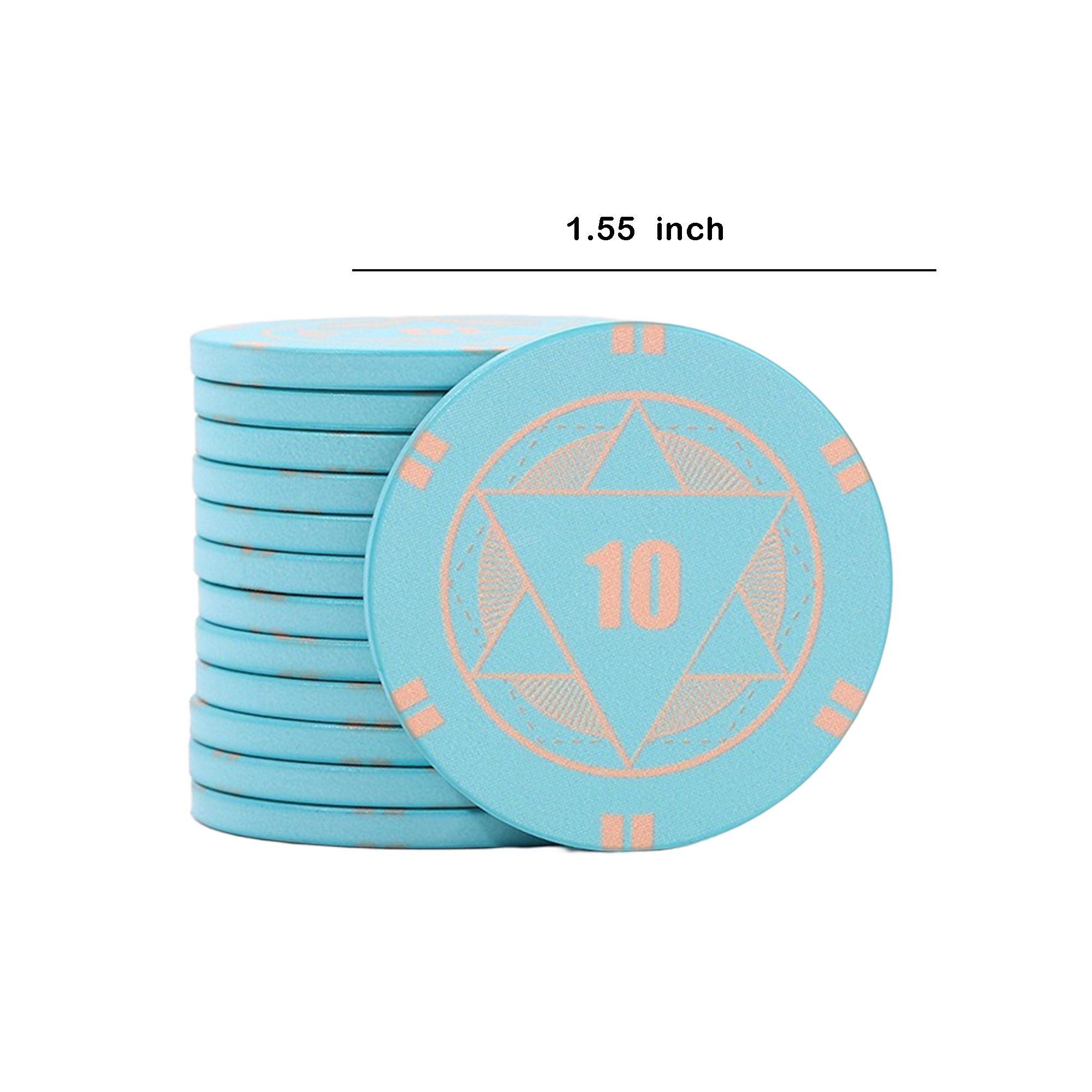 1.55" Custom Ceramic Poker Chips 1