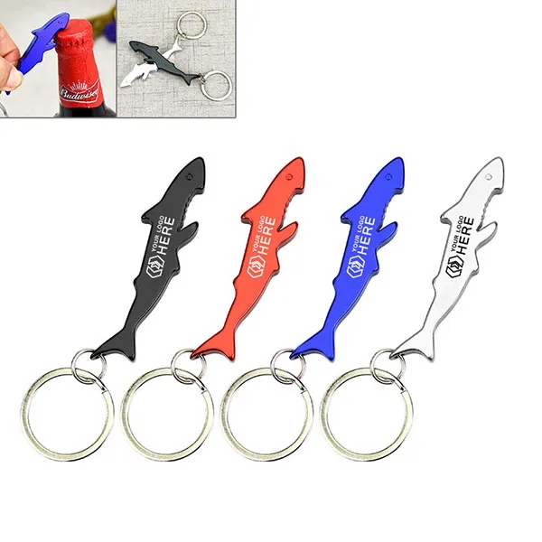Aluminum Shark Shape Keychains 2