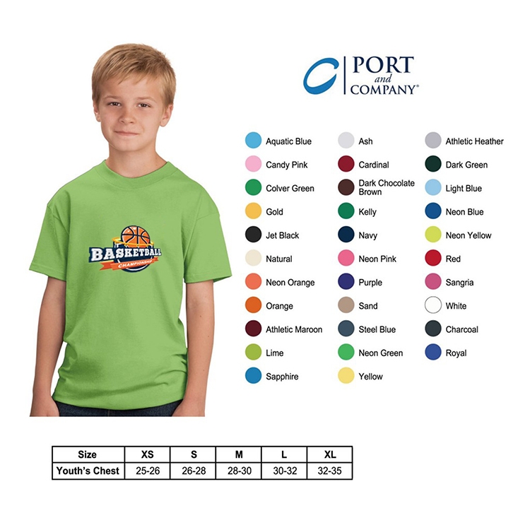 Port & Company Youth Tagless Cotton T-Shirt 3