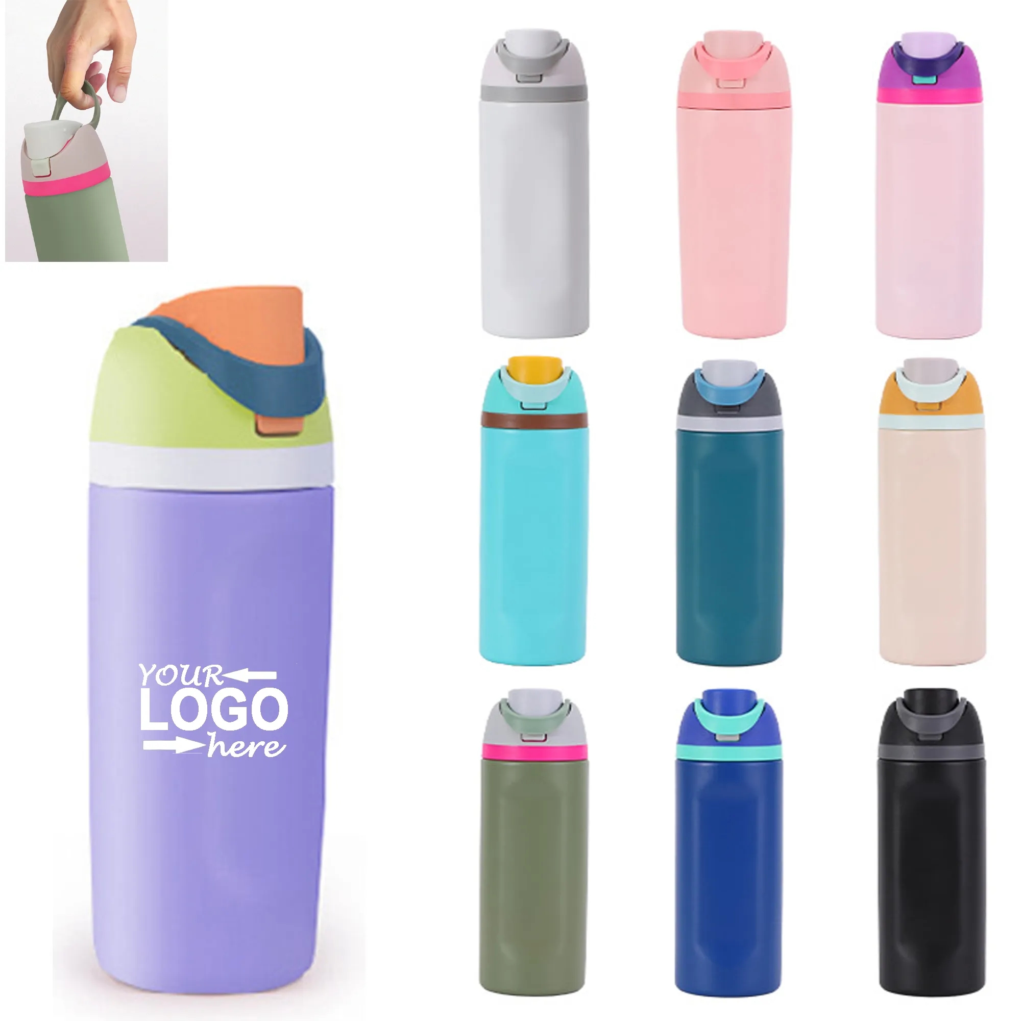 Insulated Water Bottle With Straw 3