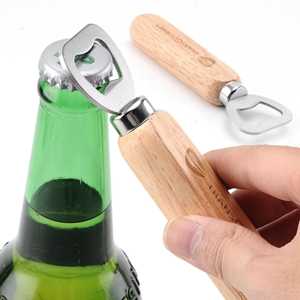 Engraved Wood Handle Bottle Opener 2