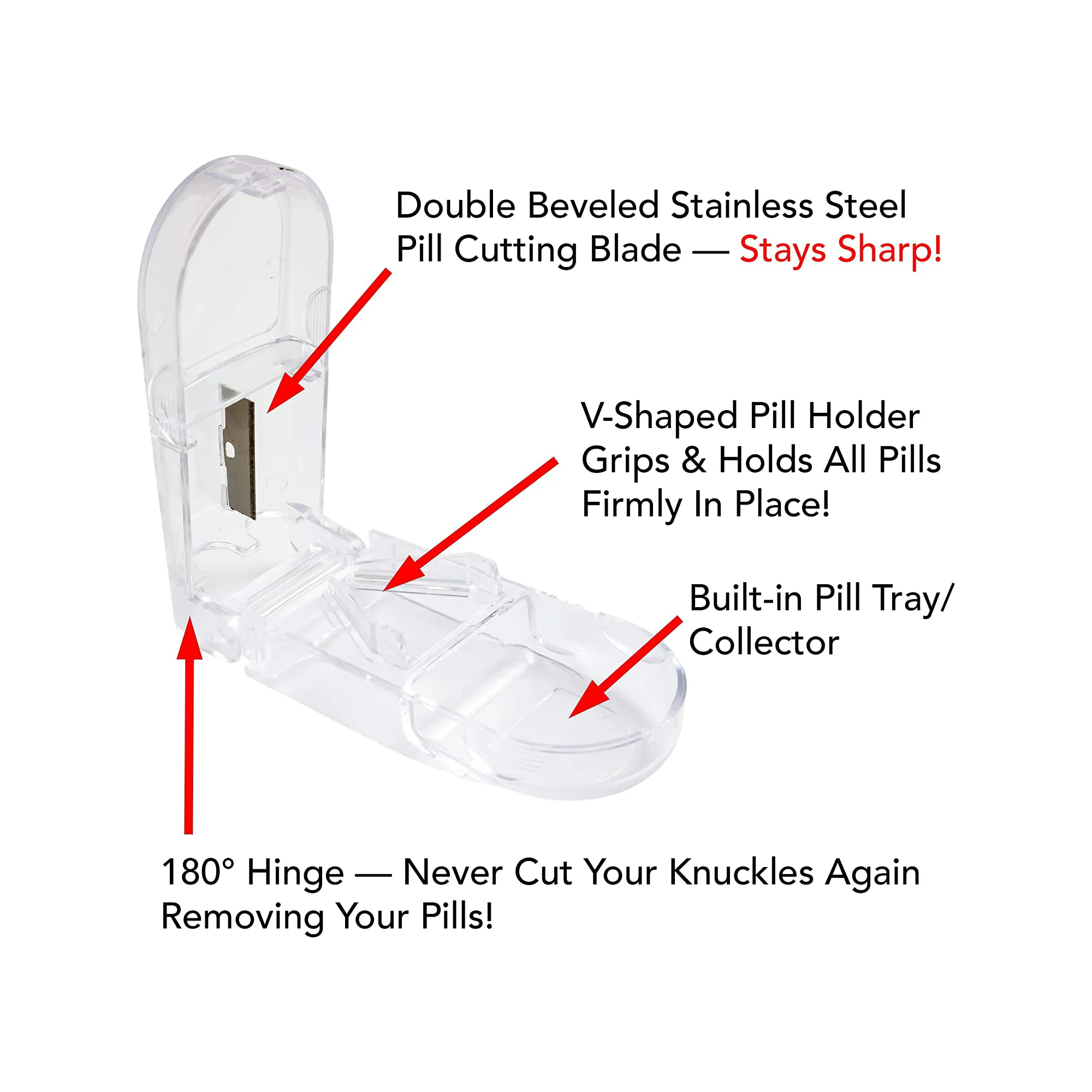 Portable Pill Box with Built-in Cutter 3