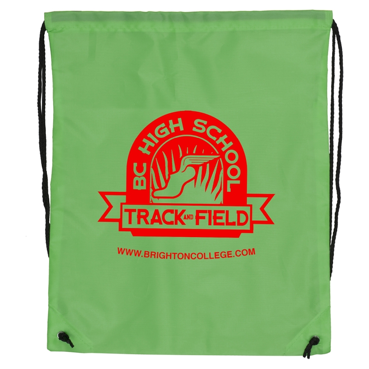 14-1/2"W x 17-1/2" H - 210D Polyester Drawstring Cinch Pack Backpack 25