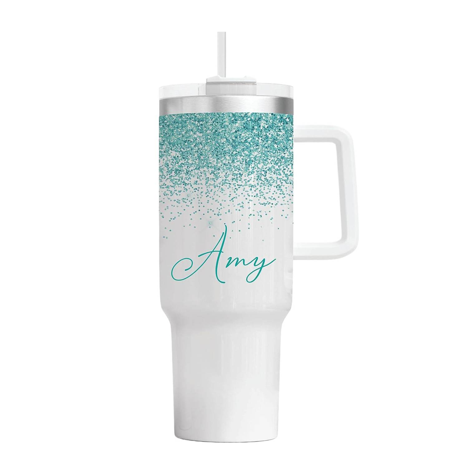 40oz Custom Stainless Steel Travel Tumbler w/ Straw 2