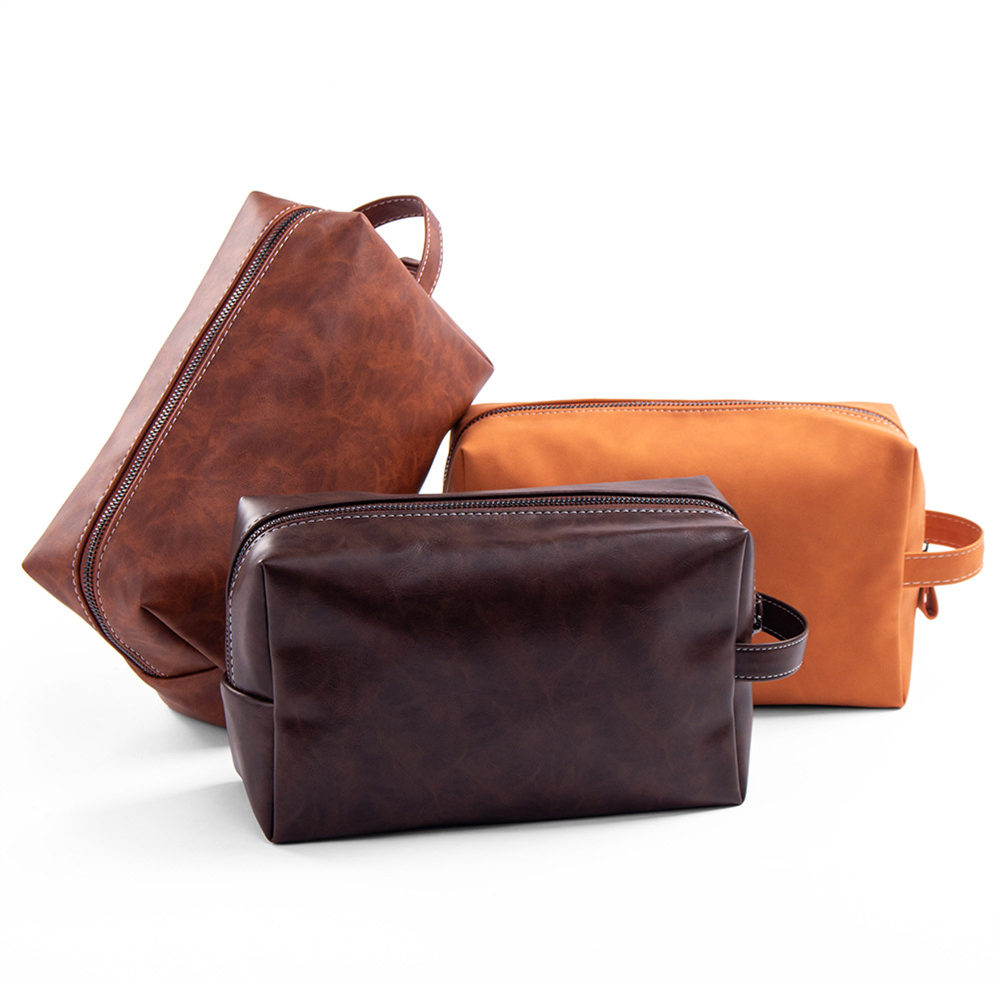 Vegan Leather Travel Toiletry Dopp Kit 5