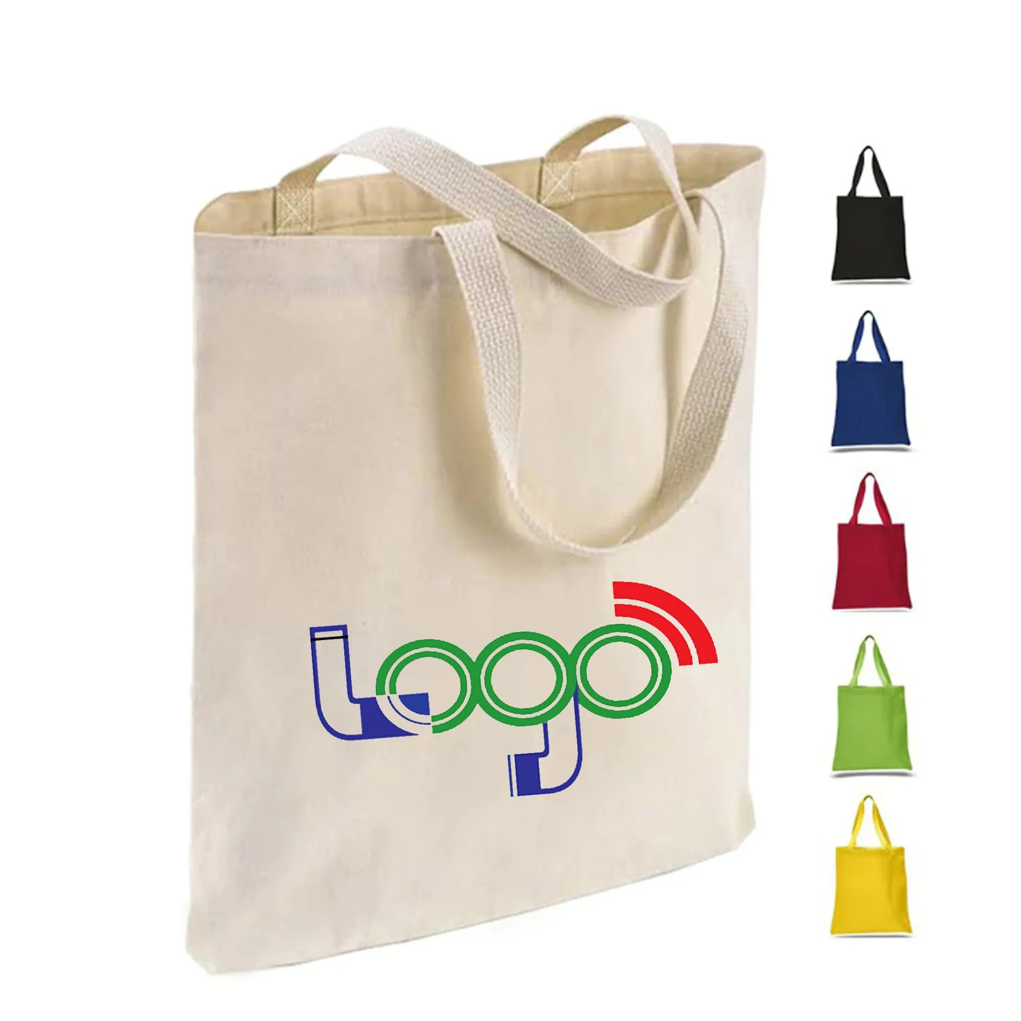 Full Color Canvas Grocery Shopping Tote Bags, custom tote bag with logo imprint 2