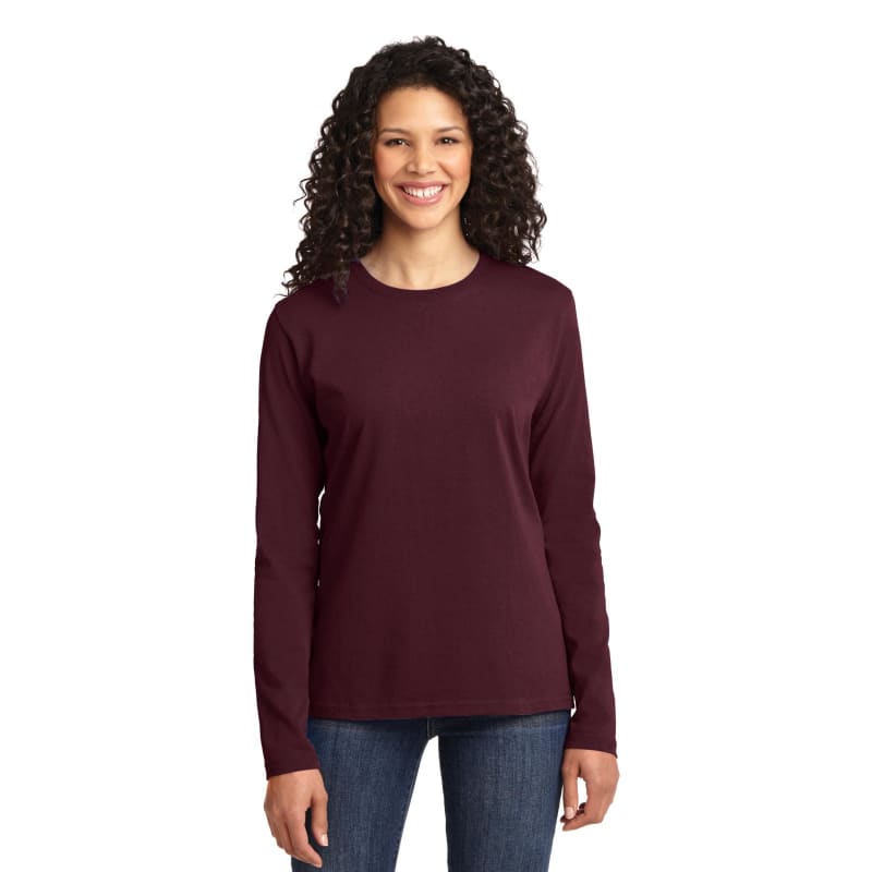 Port & Company Women's Long Sleeve Core Cotton Tee. 41