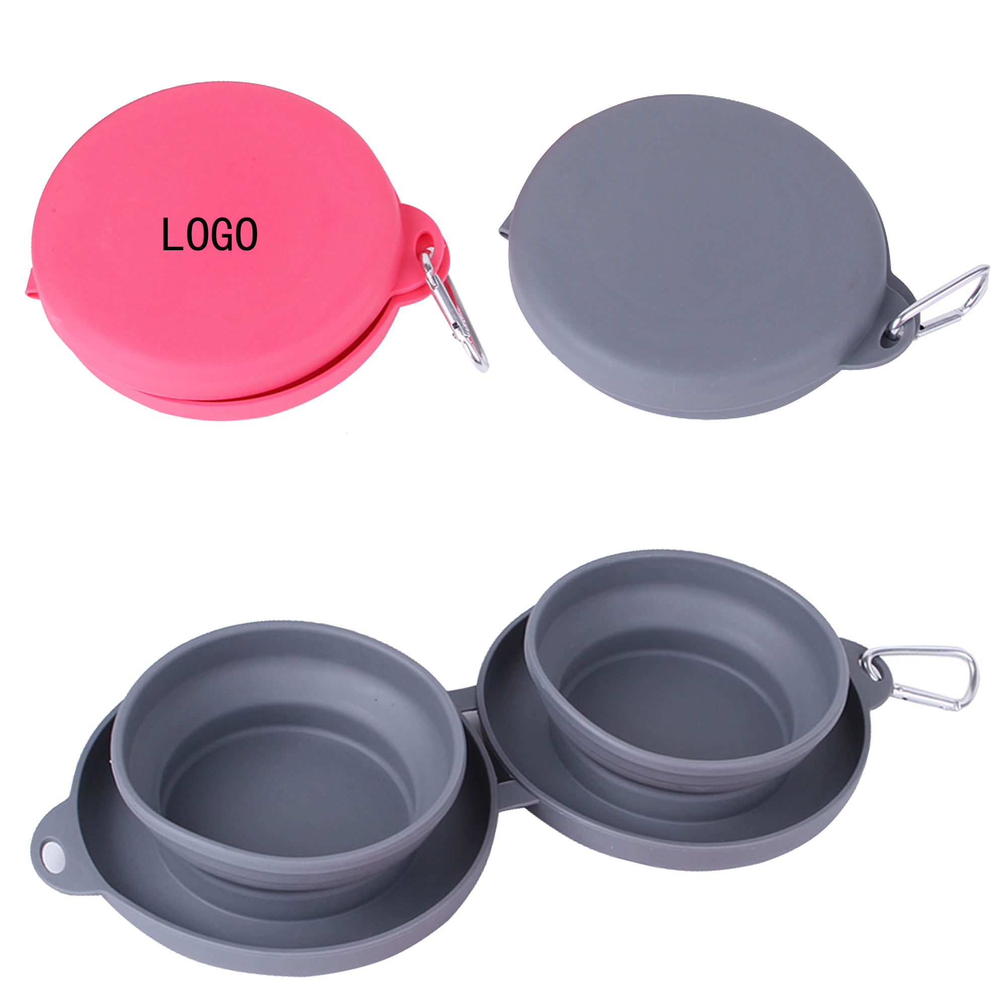 Pet Cat Bowl Dog Bowl Foldable Portable Bowl 2