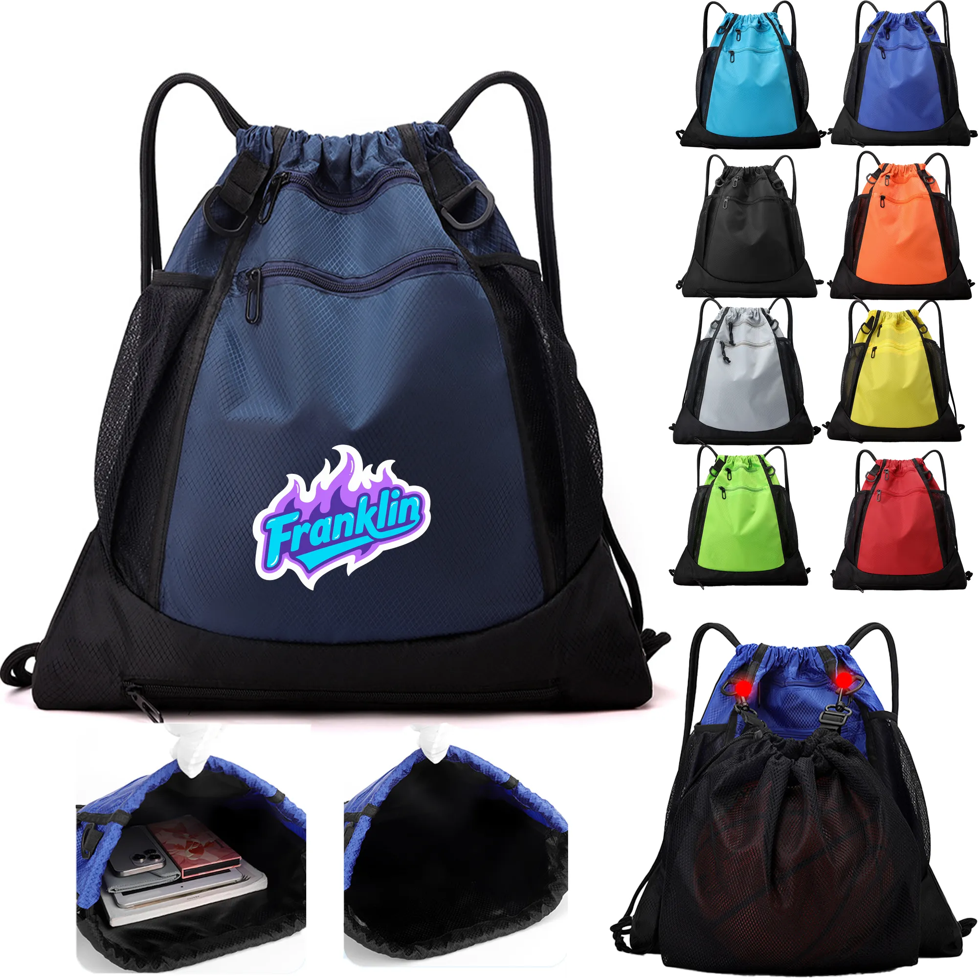 MOQ20 Large Capacity Drawstring Backpack 4