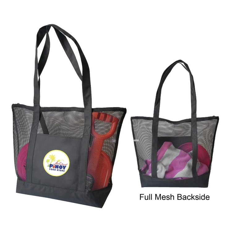 600D Deluxe Mesh Zipper Tote 4