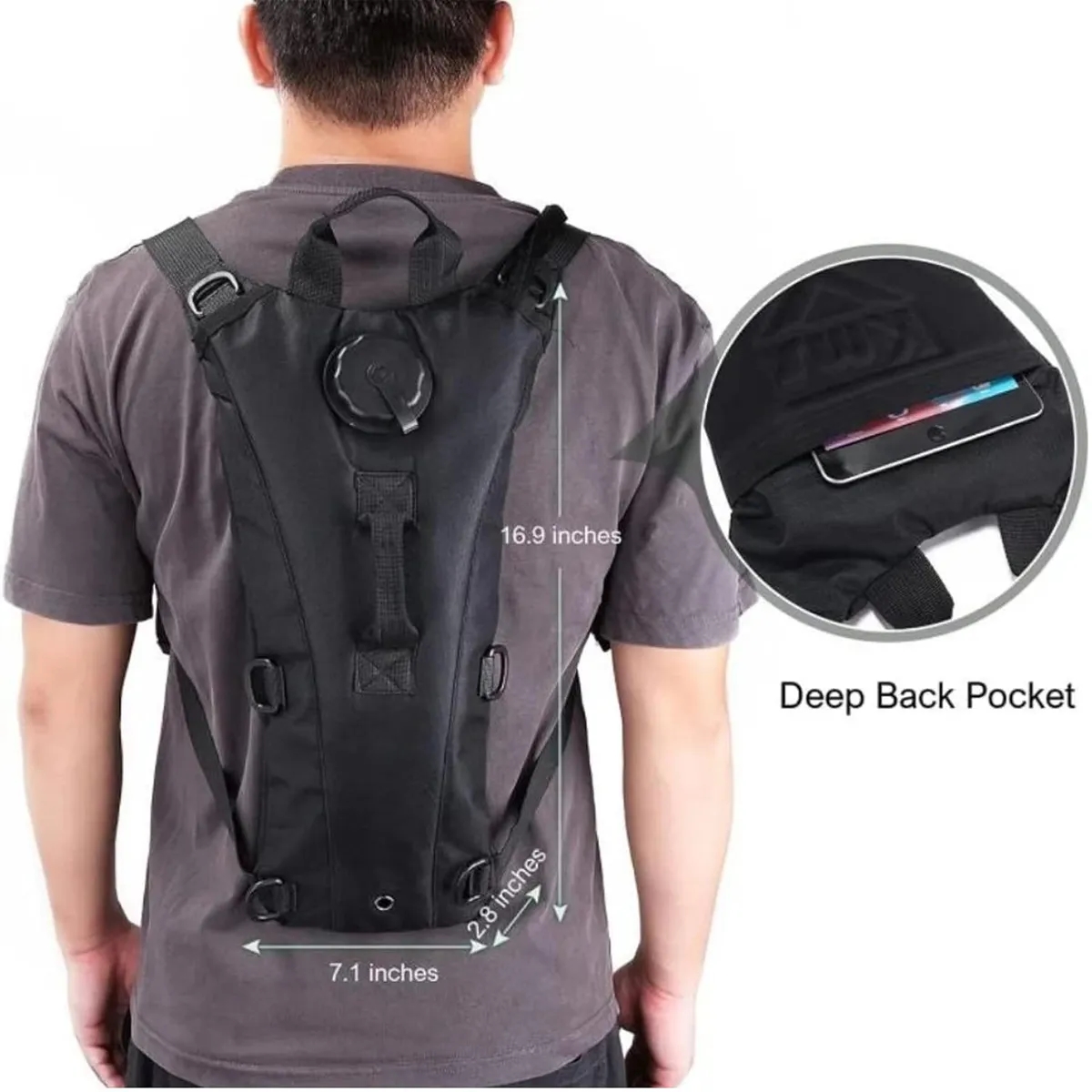 Tactical Molle Hydration Pack Backpack with 3L Water Bladder 3