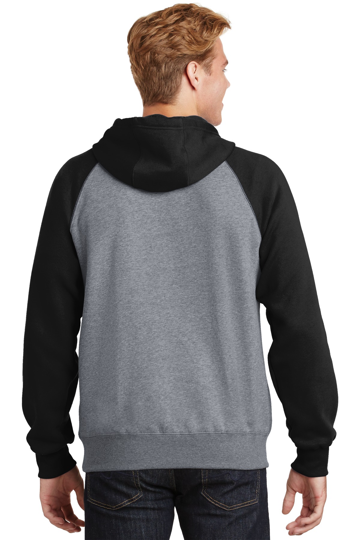 Raglan Colorblock Pullover Hooded Sweatshirt