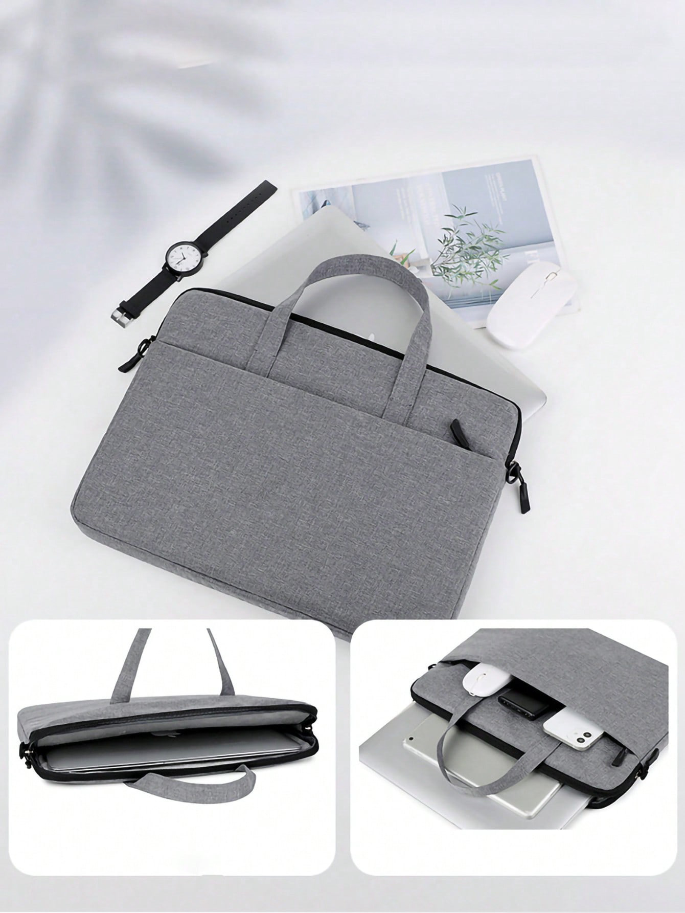 Polyester Laptop Sleeve w/ Carry Handle & Shoulder Strap 1
