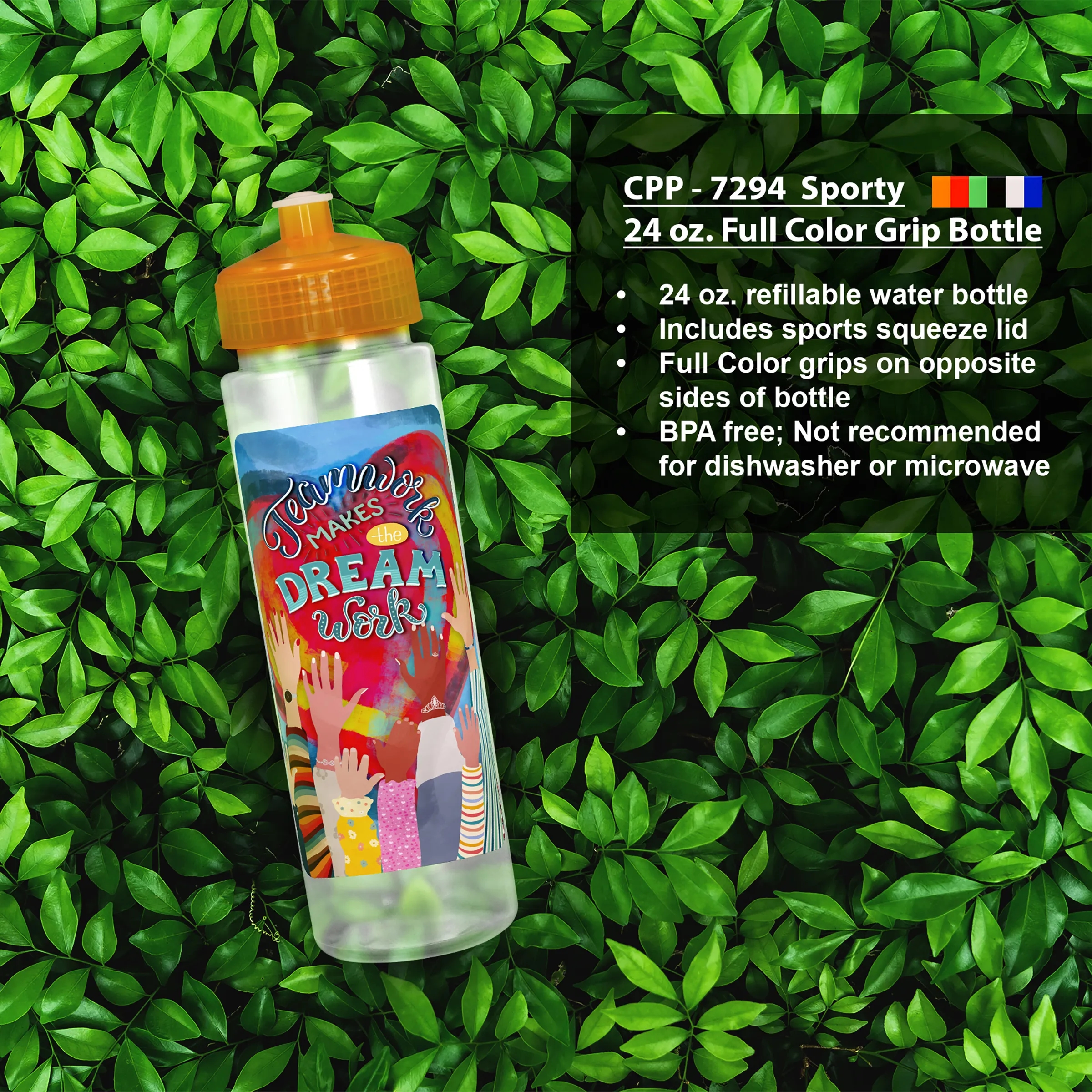 Sporty 24 oz. Full Color Grip Bottle 2