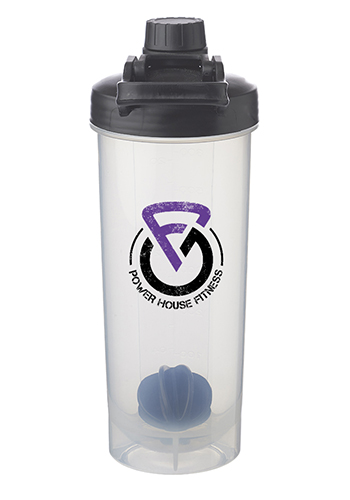 24 oz. Olympian Plastic Shaker Bottles with Mixer 4