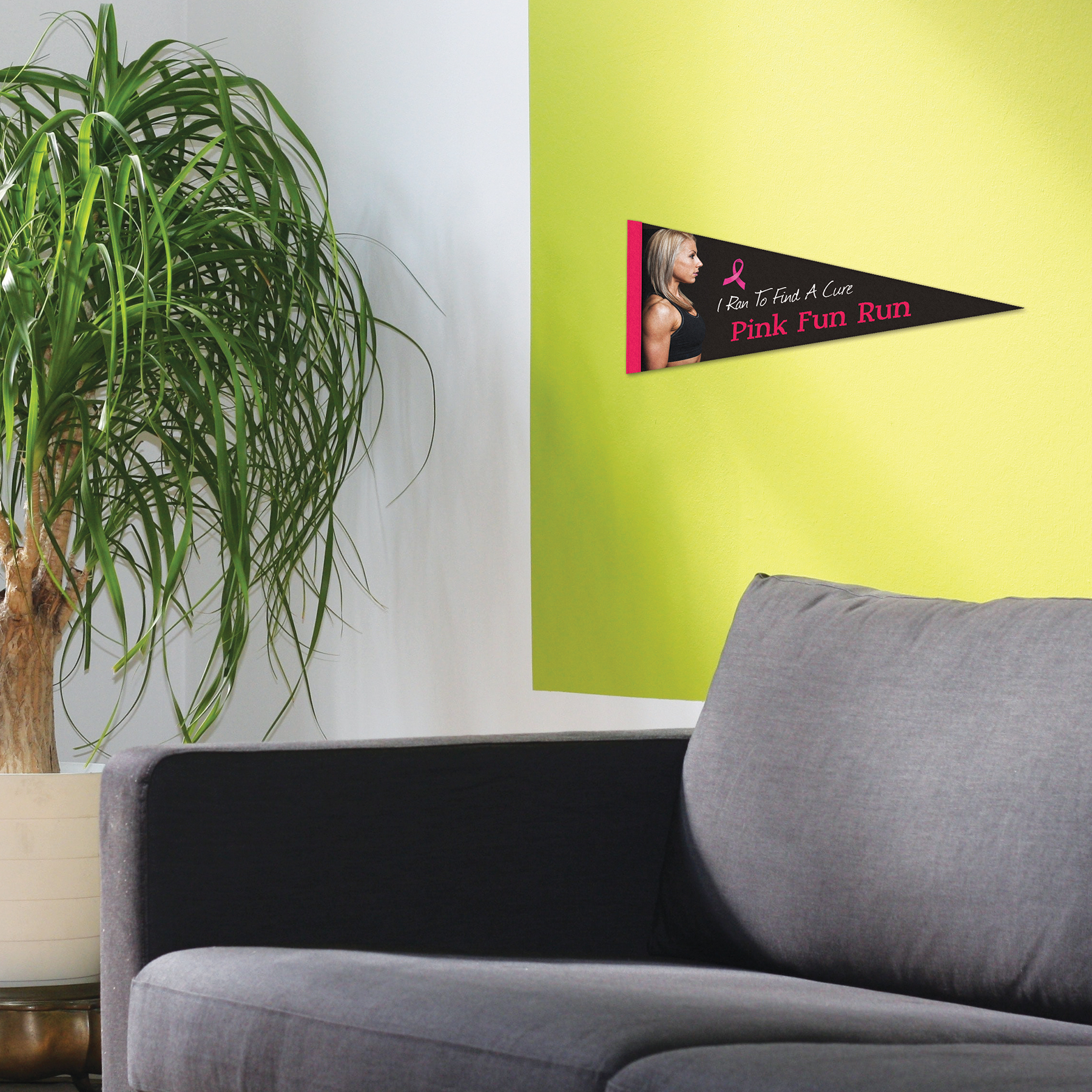8" x 18" Digitally Printed Single Sided Custom Felt Pennant 2