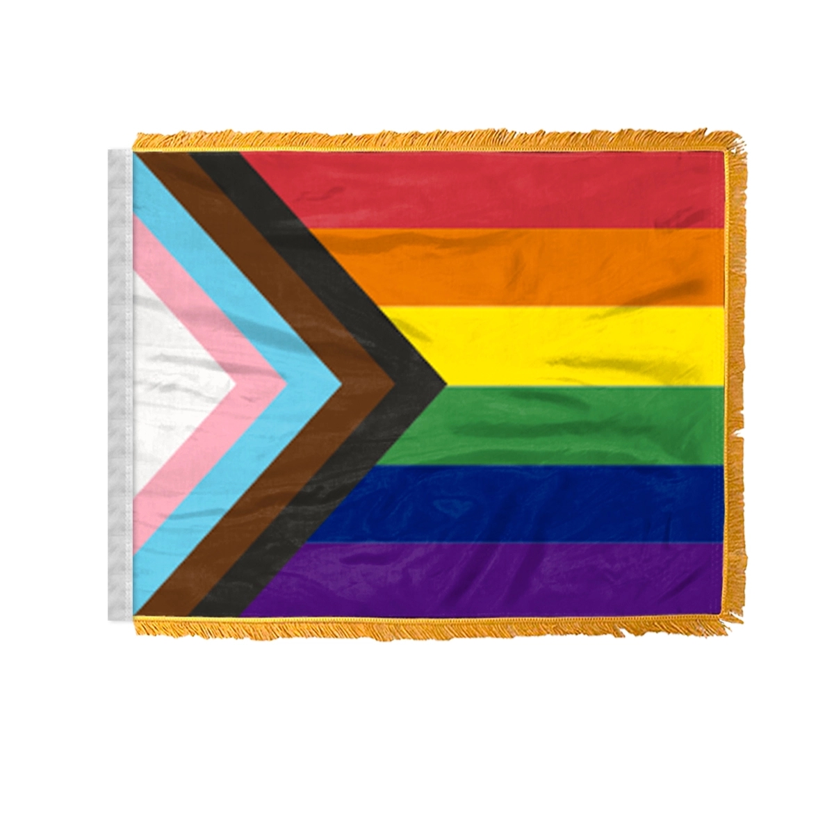4" x 6" 1 ply wPoly Progressive Pride Antenna Flag 2