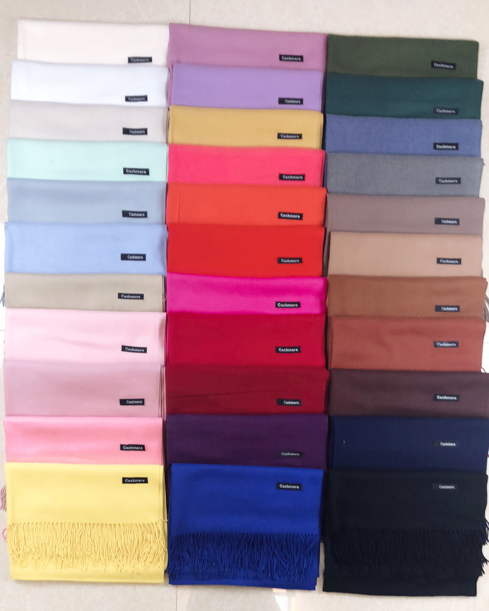 Pure Color Large Blank Cashmere Scarf--79"*26" 4