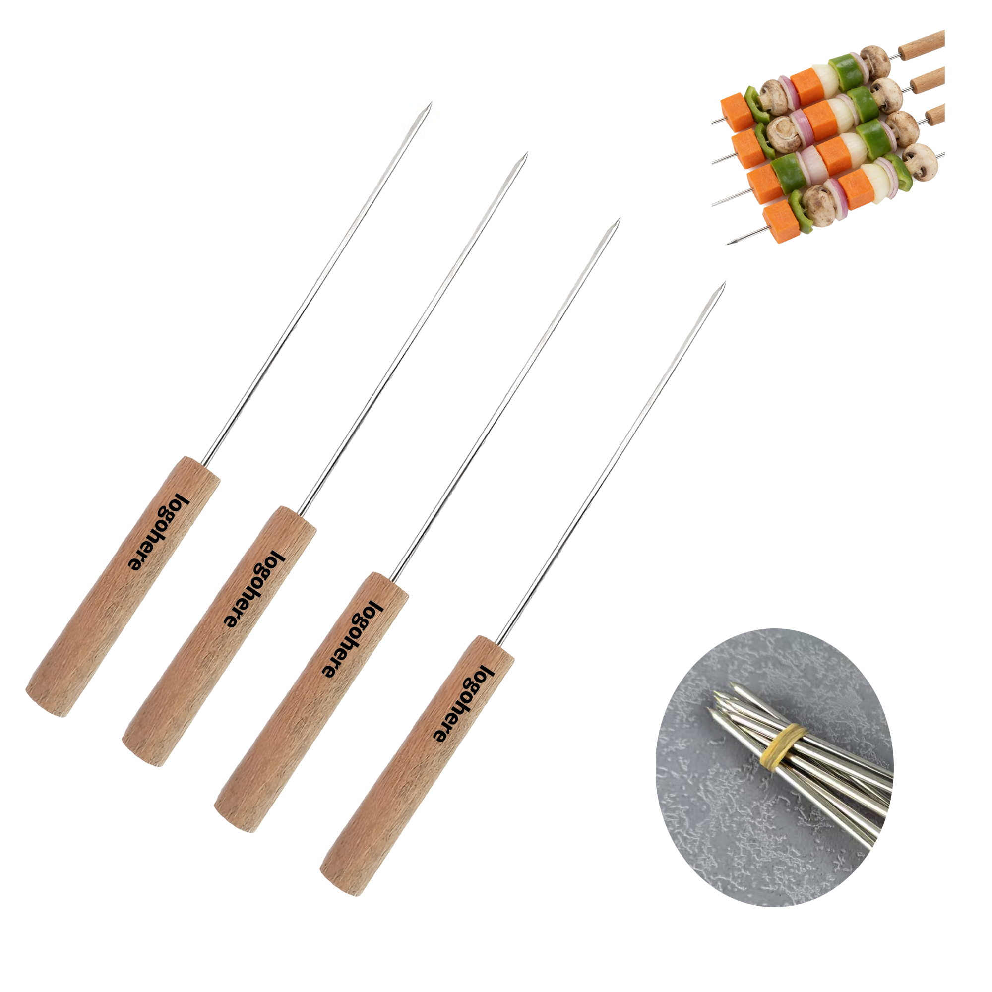 MOQ 50 Reinforced Barbecue Skewer Se 2