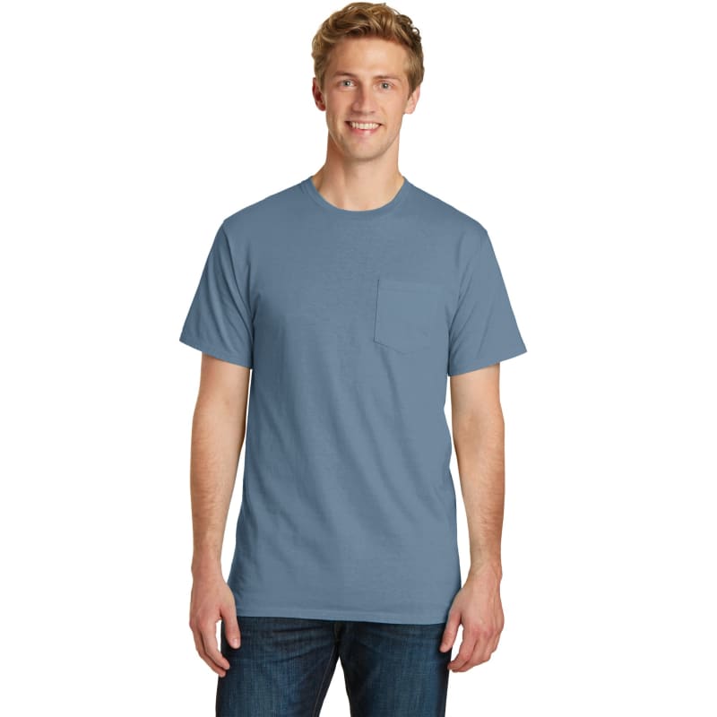Port & Company Beach Wash Garment-Dyed Pocket Tee. 45