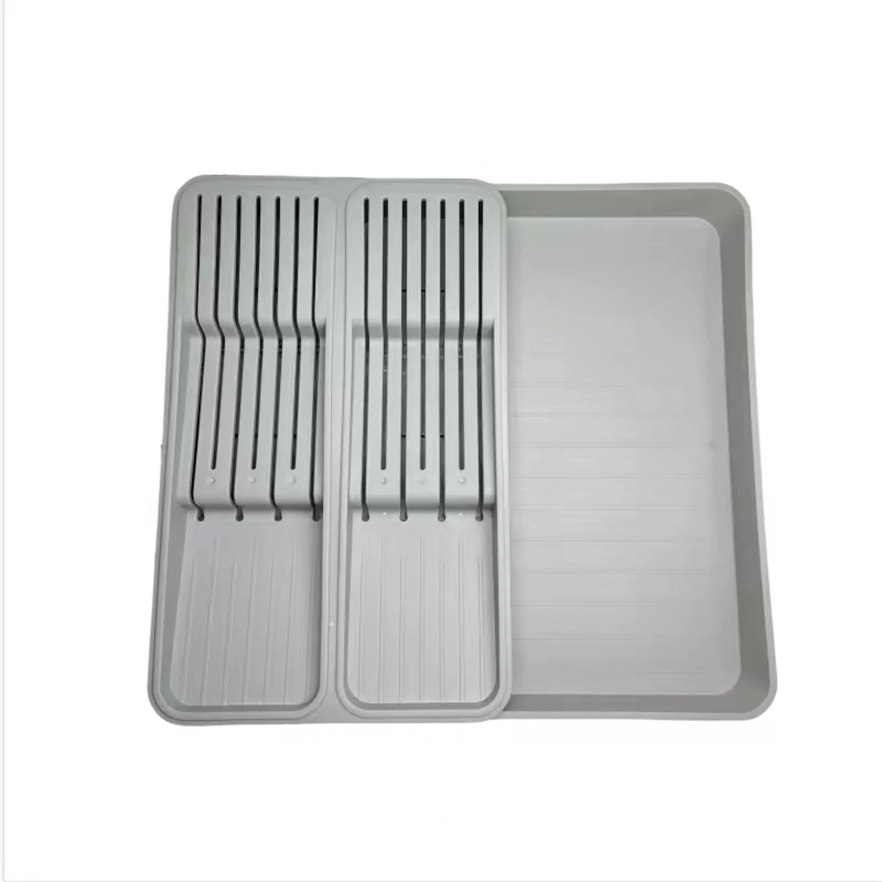Polypropylene Double-Knife Rack Kitchen Drawer Storage Box 2