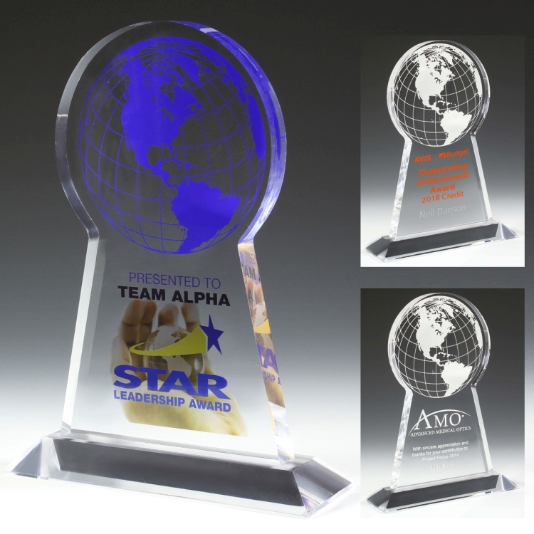 Tall Globe Award - 4 Color Process - (7½" x 9¼" x ¾")