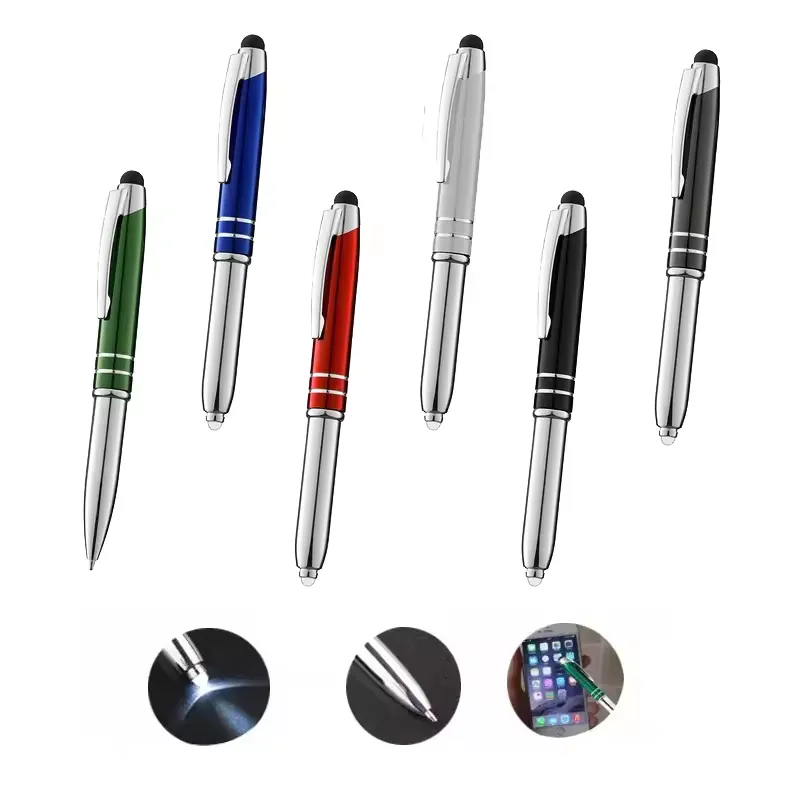 L.E.D. Light & Aluminum Ballpoint Pen 2