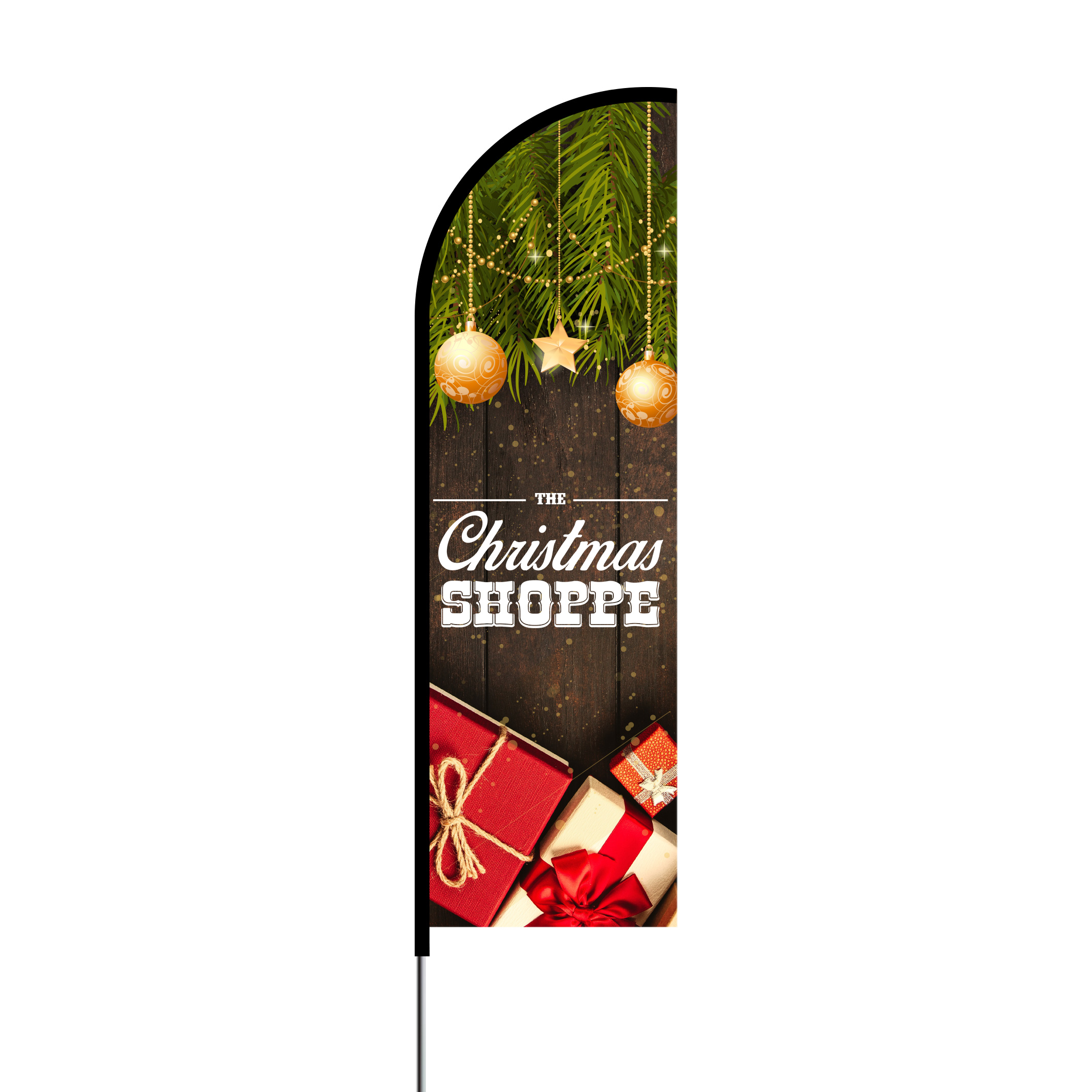 The Christmas Shoppe Flag Kit 17' Feet Feather Flag Sign flag banner Outdoor Banner 1