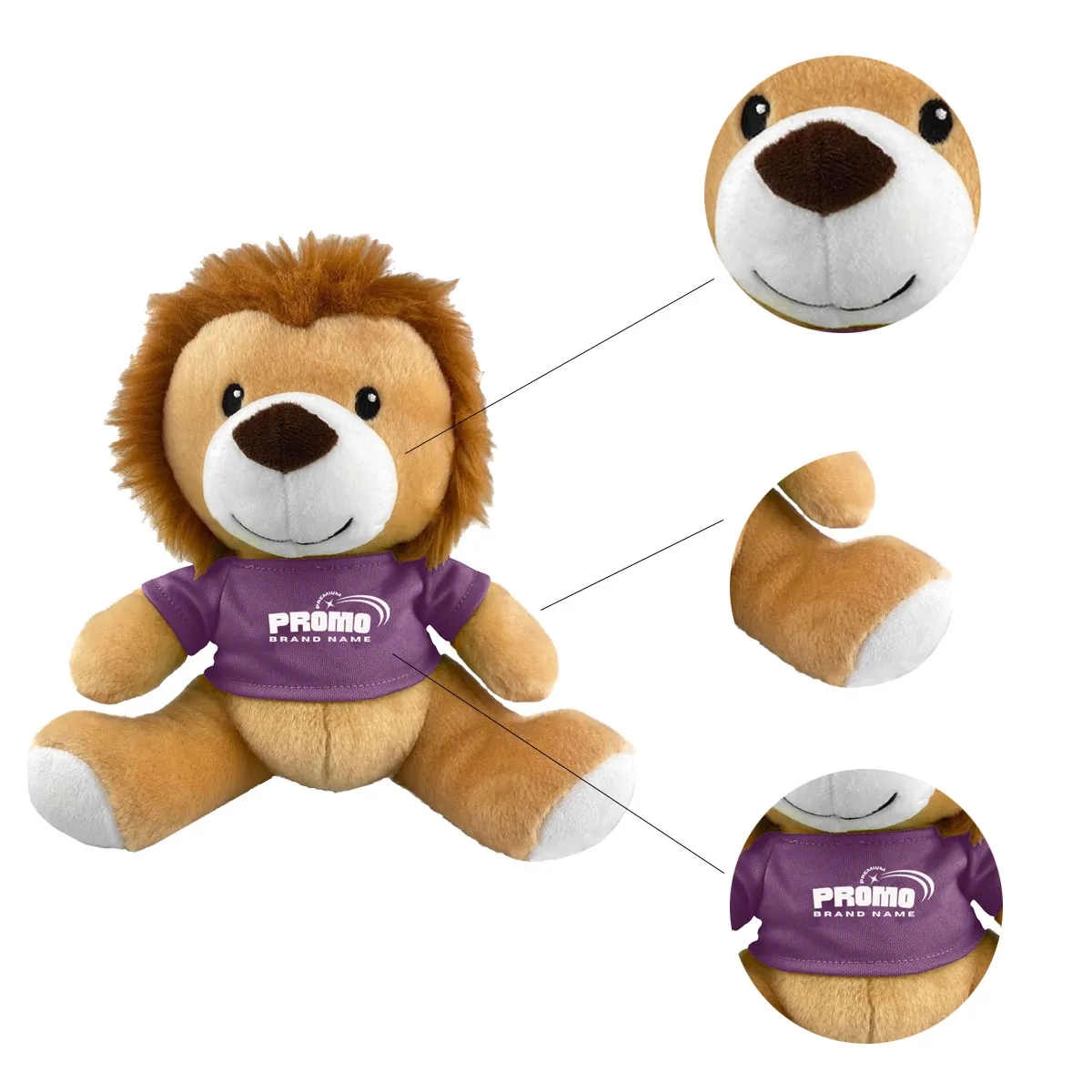 Kids Brown Cute Squishy Lion Plush Figure Toy Gift 2