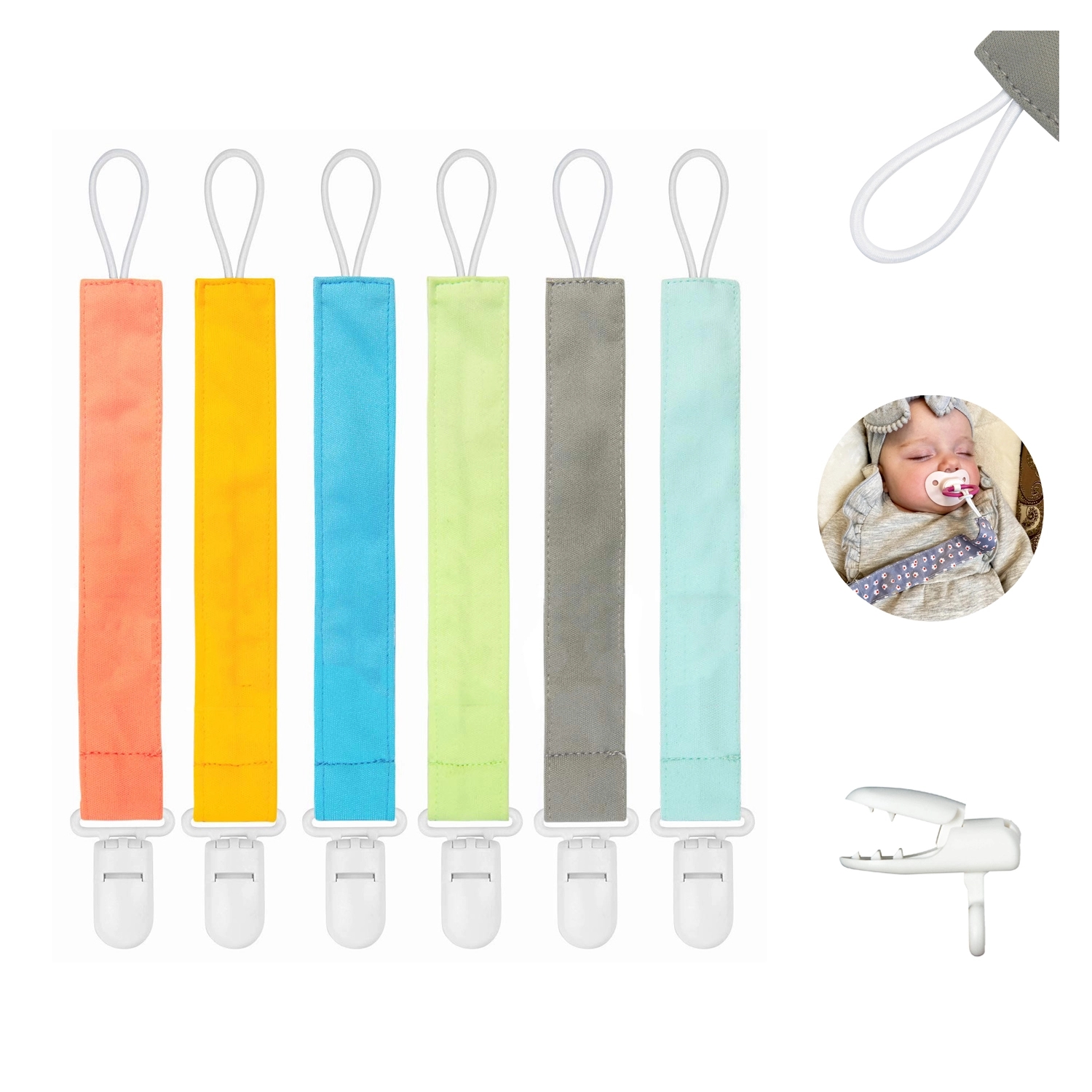 Baby Pacifier Straps Plastic Clips Chain 2