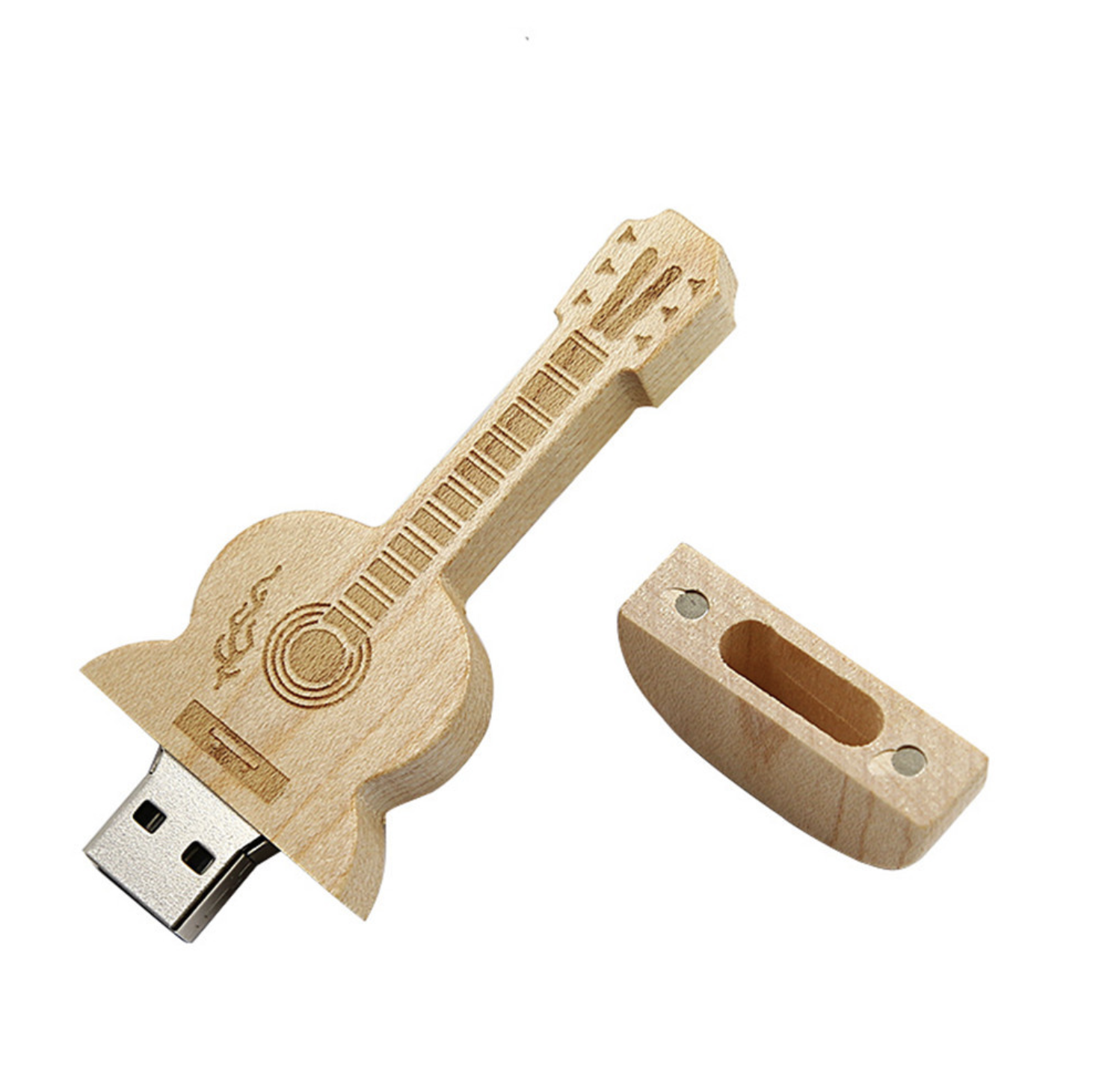 Wooden guitar USB flash drive 1