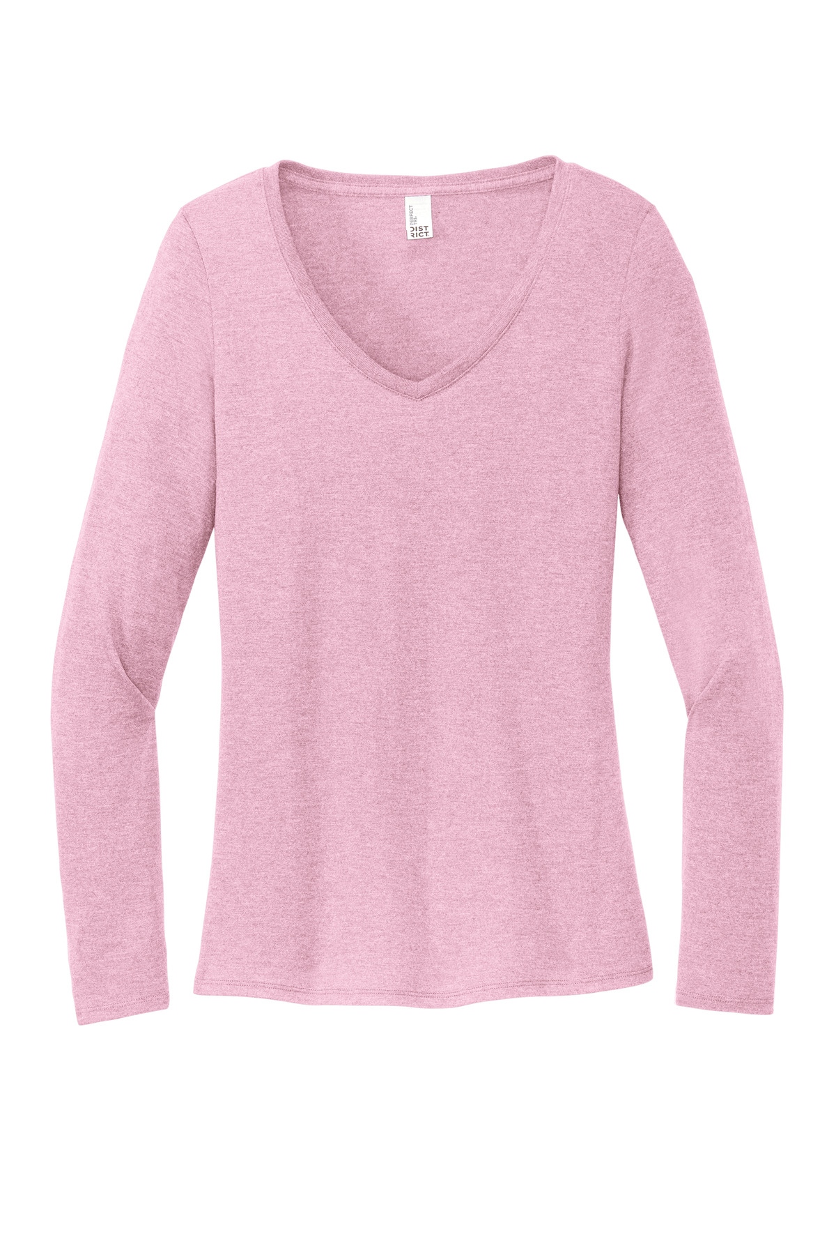 District Women's Perfect Tri Long Sleeve V-Neck Tee DT135 14