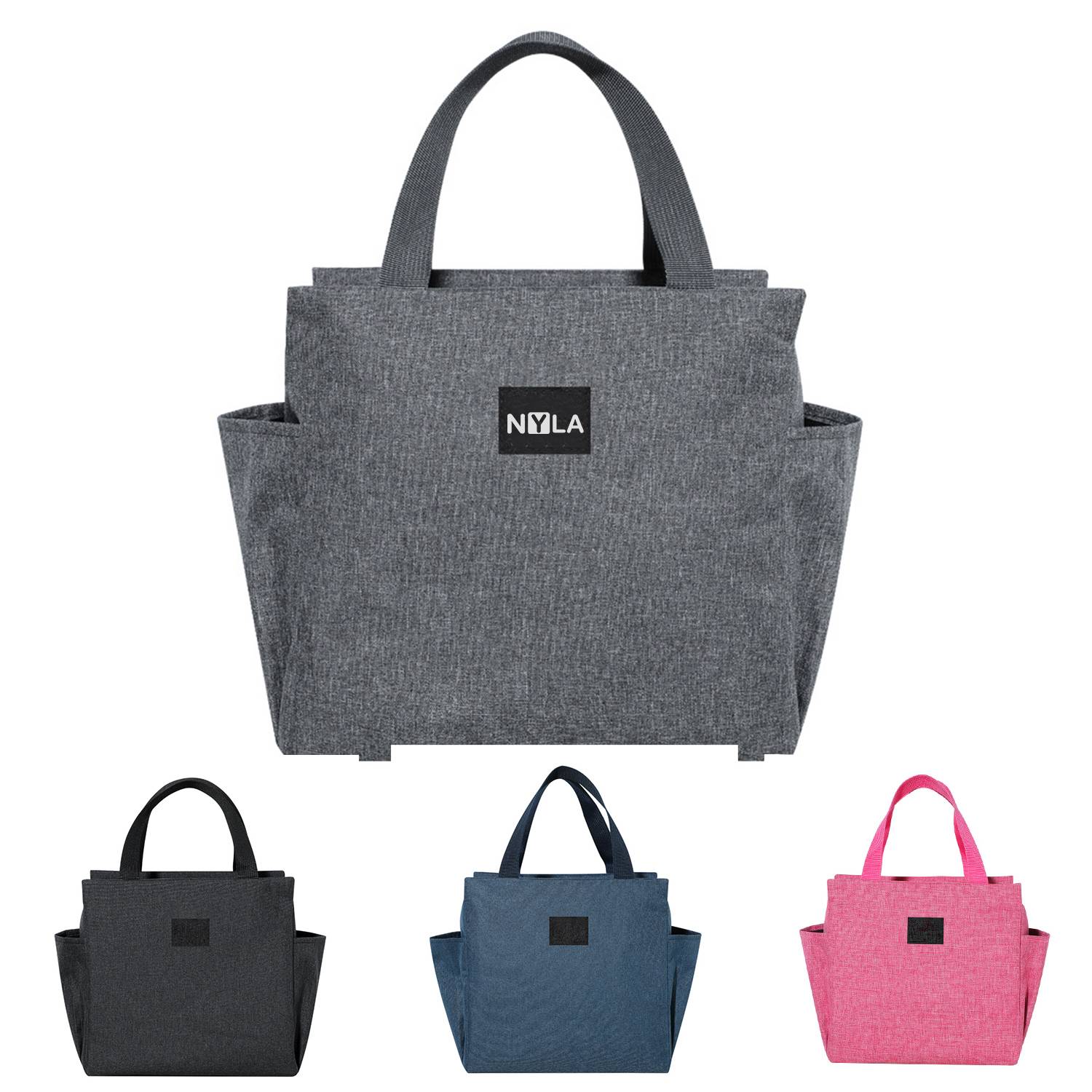 Portable Lunch Cooler Bag w/ Side Pockets 8