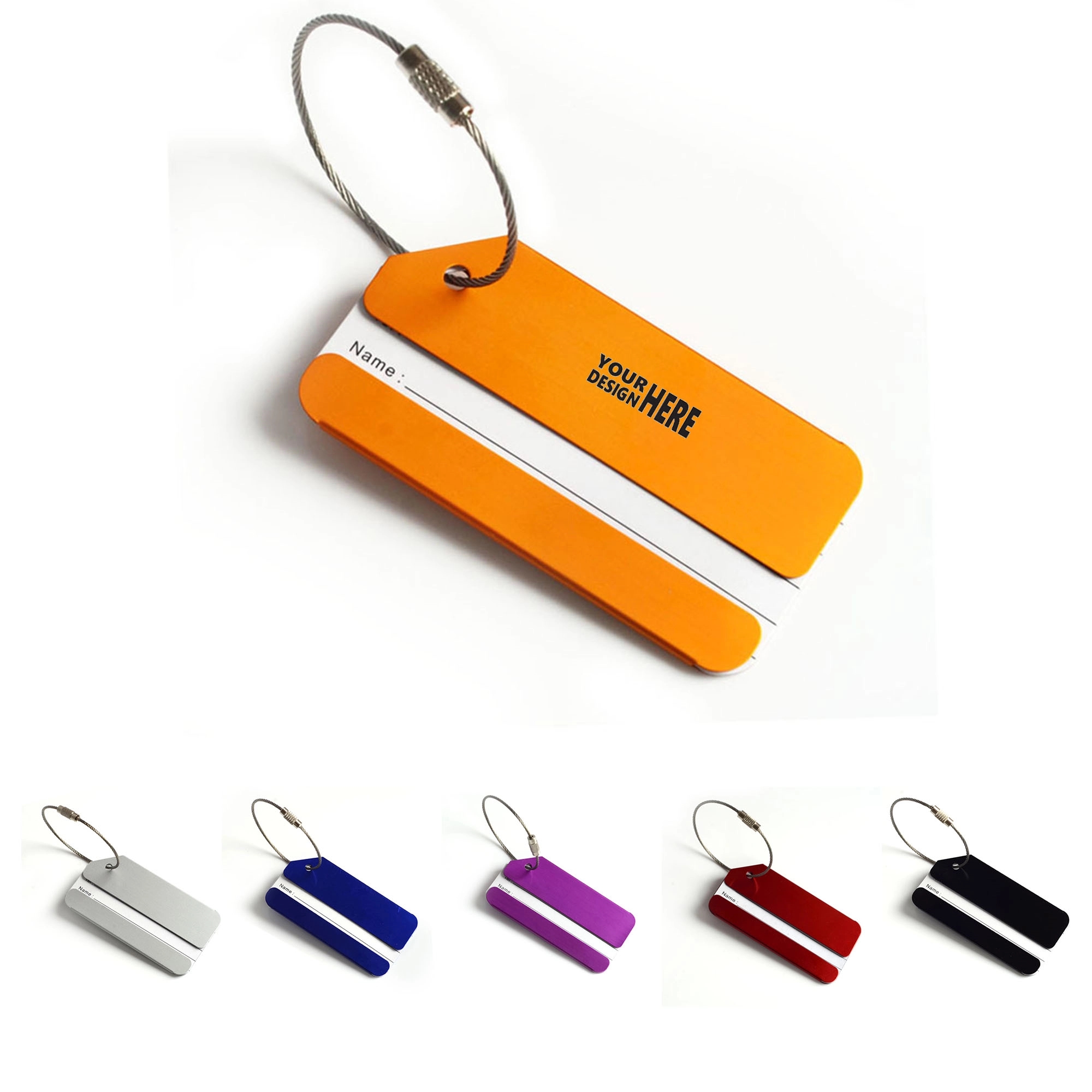 Aluminum Luggage Tag with Name ID Card 5