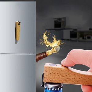 Elegant Wood Handle Bottle Opener With Magnet 9