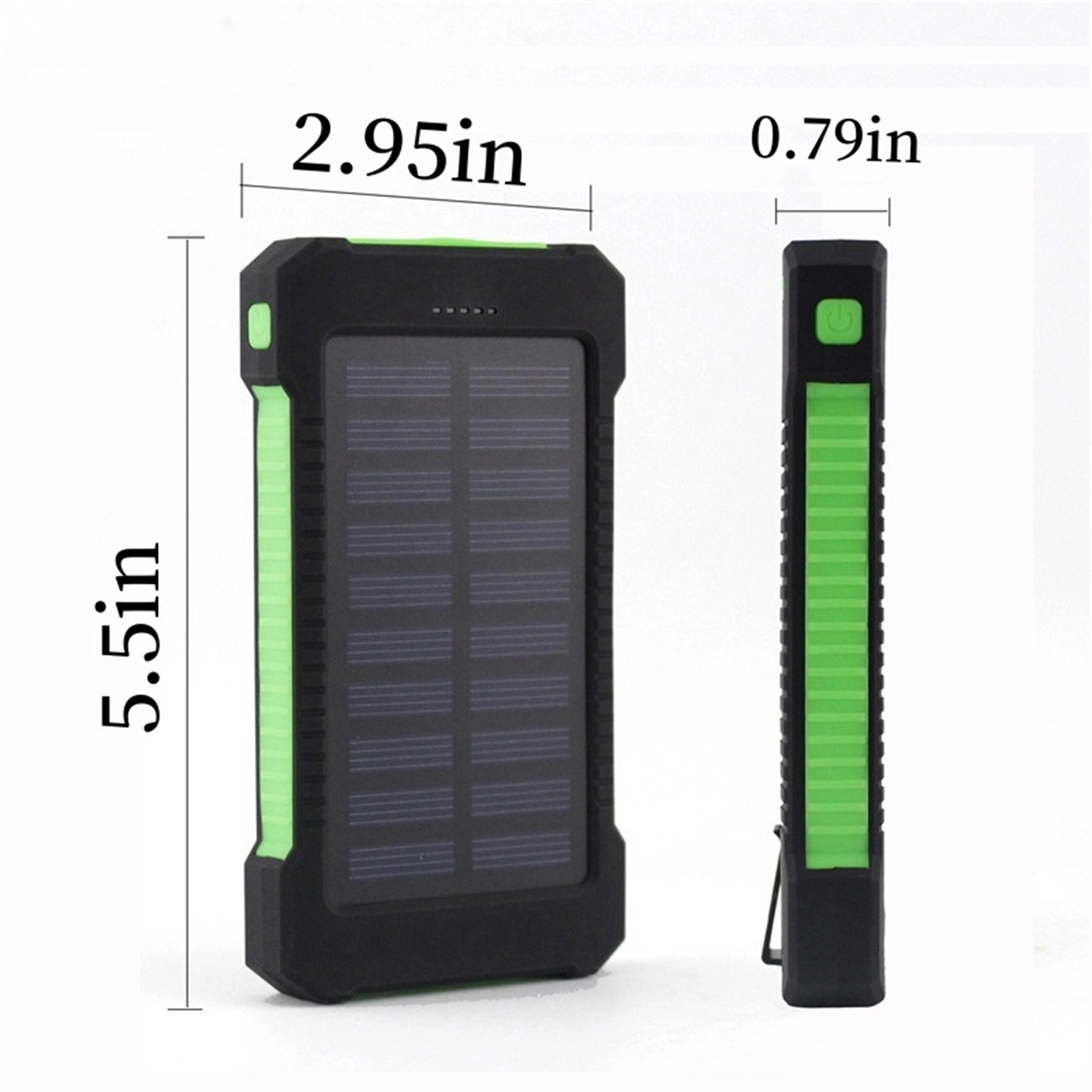 8000mah Solar Power Bank with Strong Light LED Flashlights 2